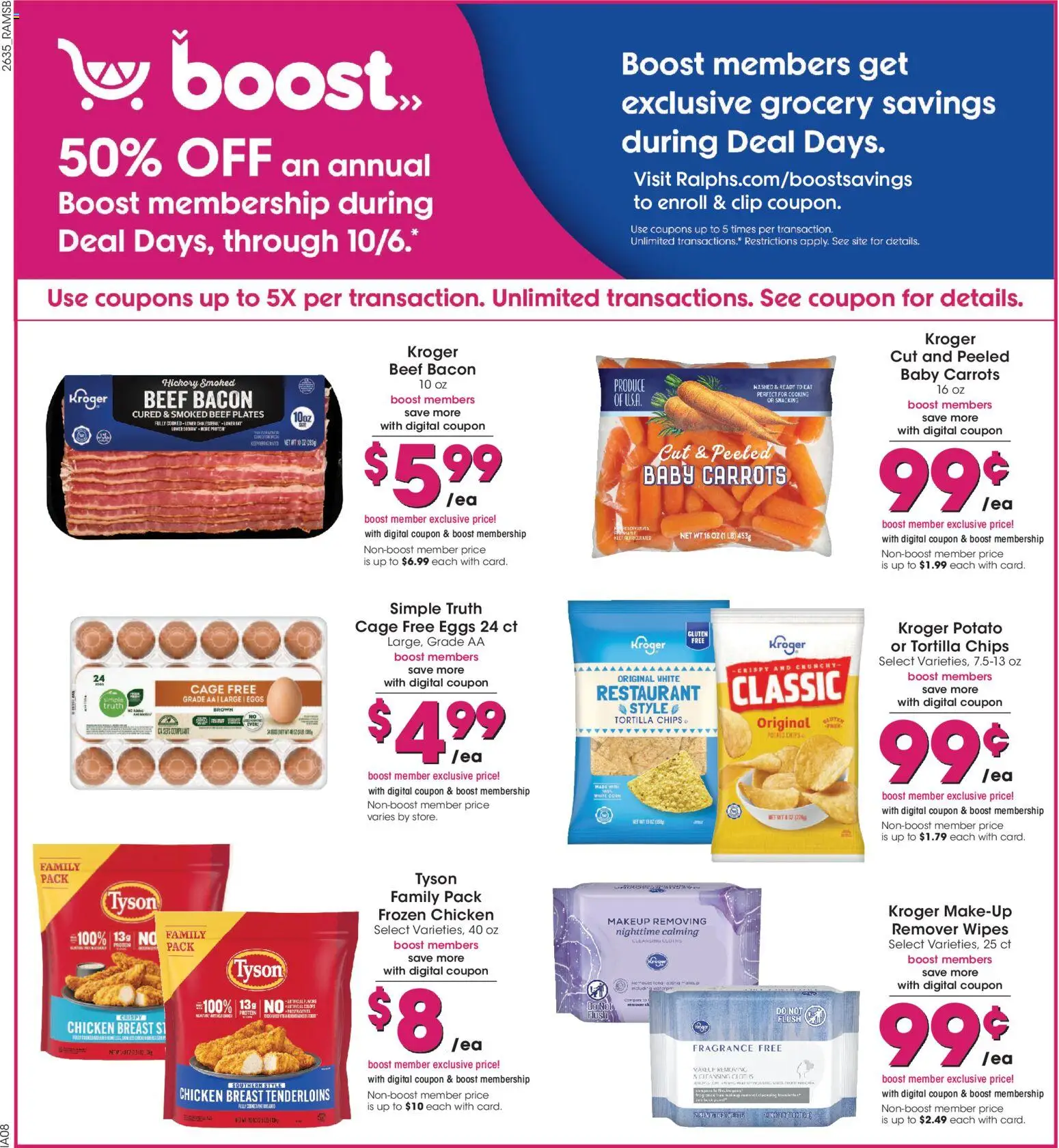 Ralphs Weekly Ad - valid from 09/30/2026 | Page: 8 | Products: Clip, Beef, Chips, Bacon