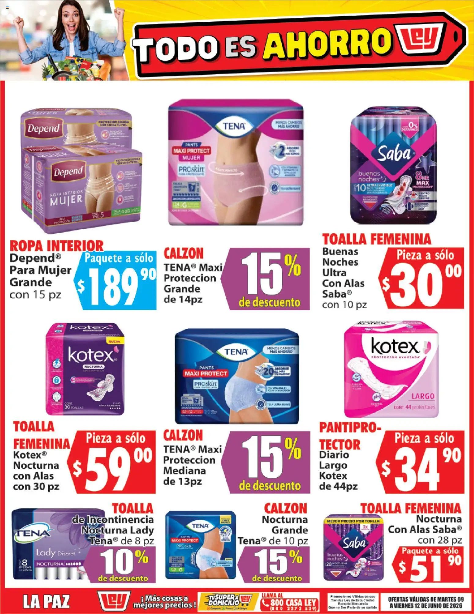 Nuevas ofertas de Casa Ley válidas en toda la República Mexicana desde el 09.06.2026. ¡Encuentra las mejores ofertas en Casa Ley folleto Todo es ahorro! | Página: 13 | Productos: Calzón, Ropa, Ropa interior, Pants