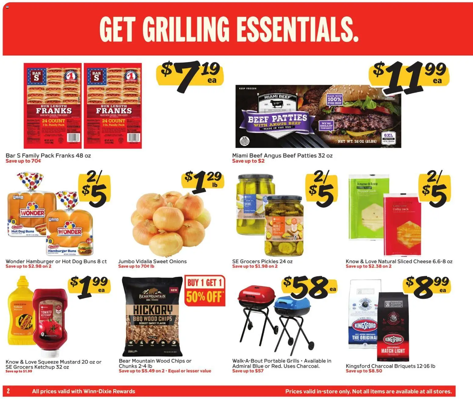 Winn Dixie In-Store Flyer - valid from 09/02/2026 | Page: 2 | Products: Hamburger, Pickles, Pepper, Tomato
