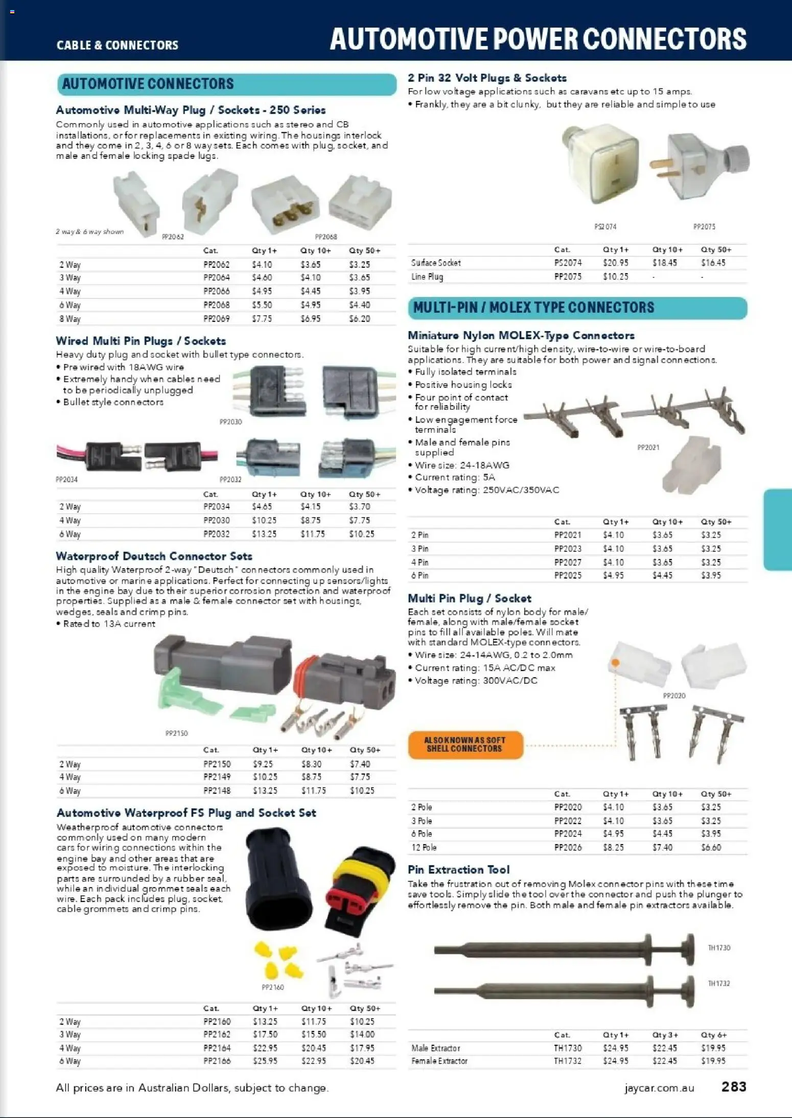 Jaycar catalogue - valid from 31/08/2026 | Page: 281 | Products: Socket, Spade, Cable, Connector