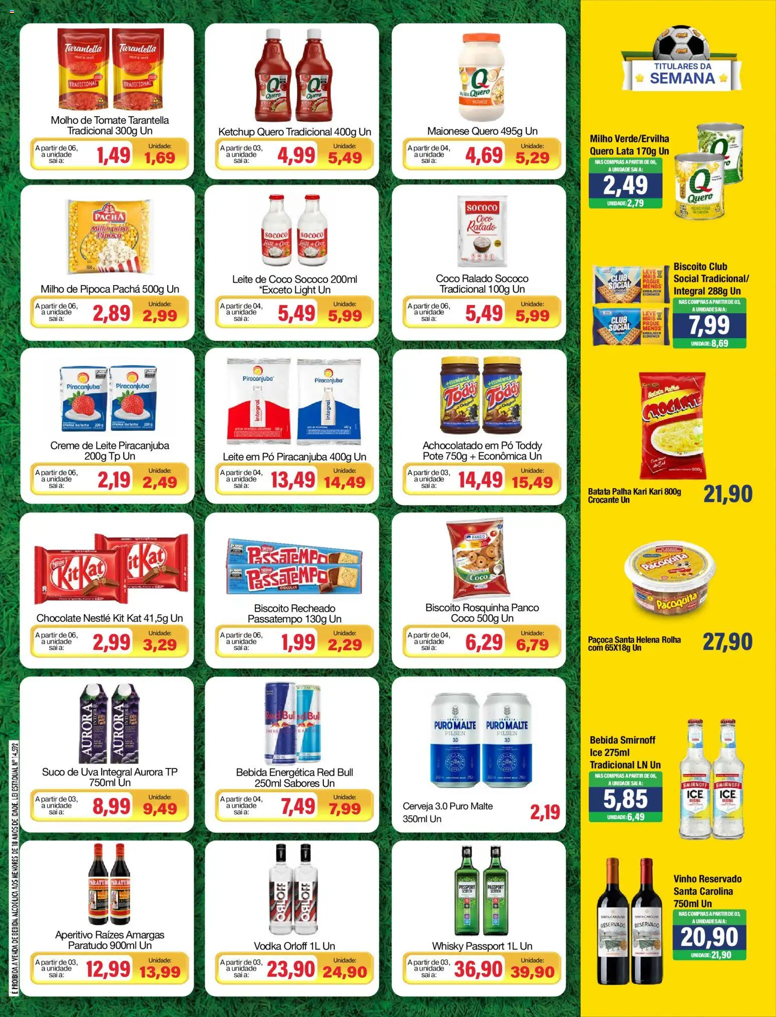 Spani Atacadista Folheto - válido de 14/07/2026 | Página: 3 | Produtos: Kit Kat, Bebida, Batata, Paçoca