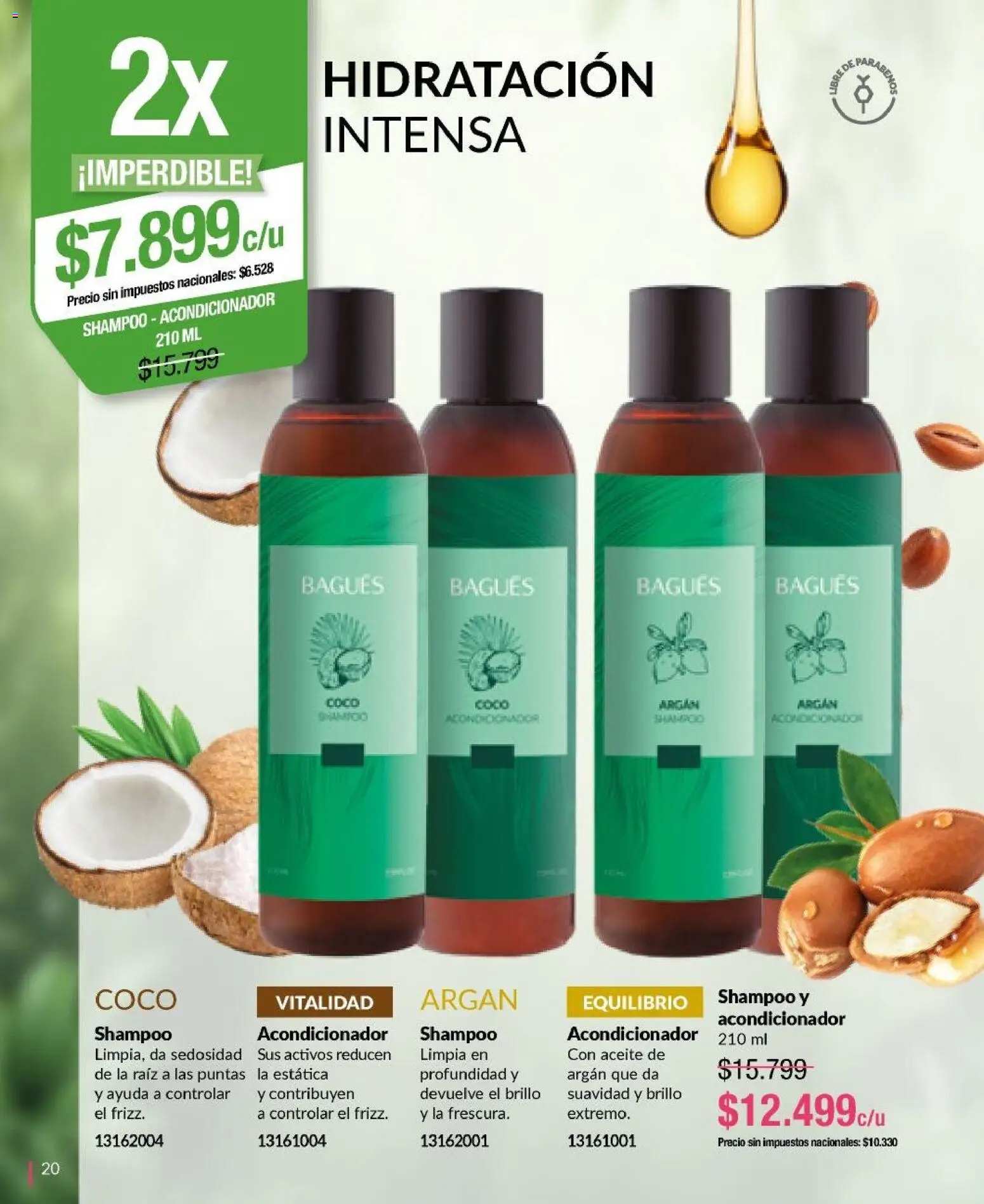 Bagués - Catálogo │ válido desde el 29/06/2026 | Página: 20 | Productos: Aceite, Shampoo, Acondicionador, Brillo