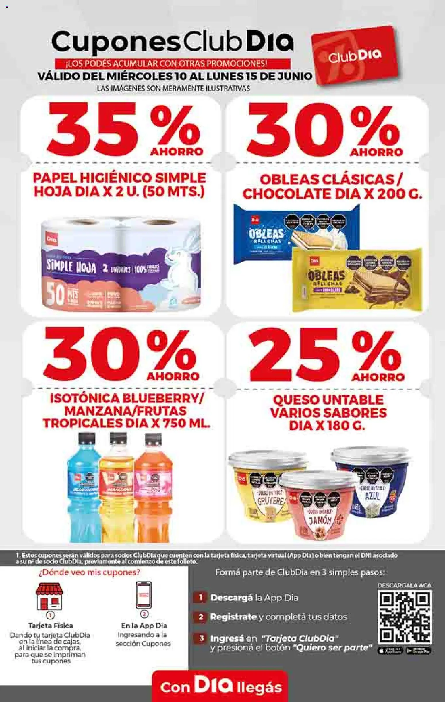 Supermercado DIA Ofertas │ válido desde el 10.06.2026 | Página: 11 | Productos: Papel higiénico, Queso, Chocolate, Jamón