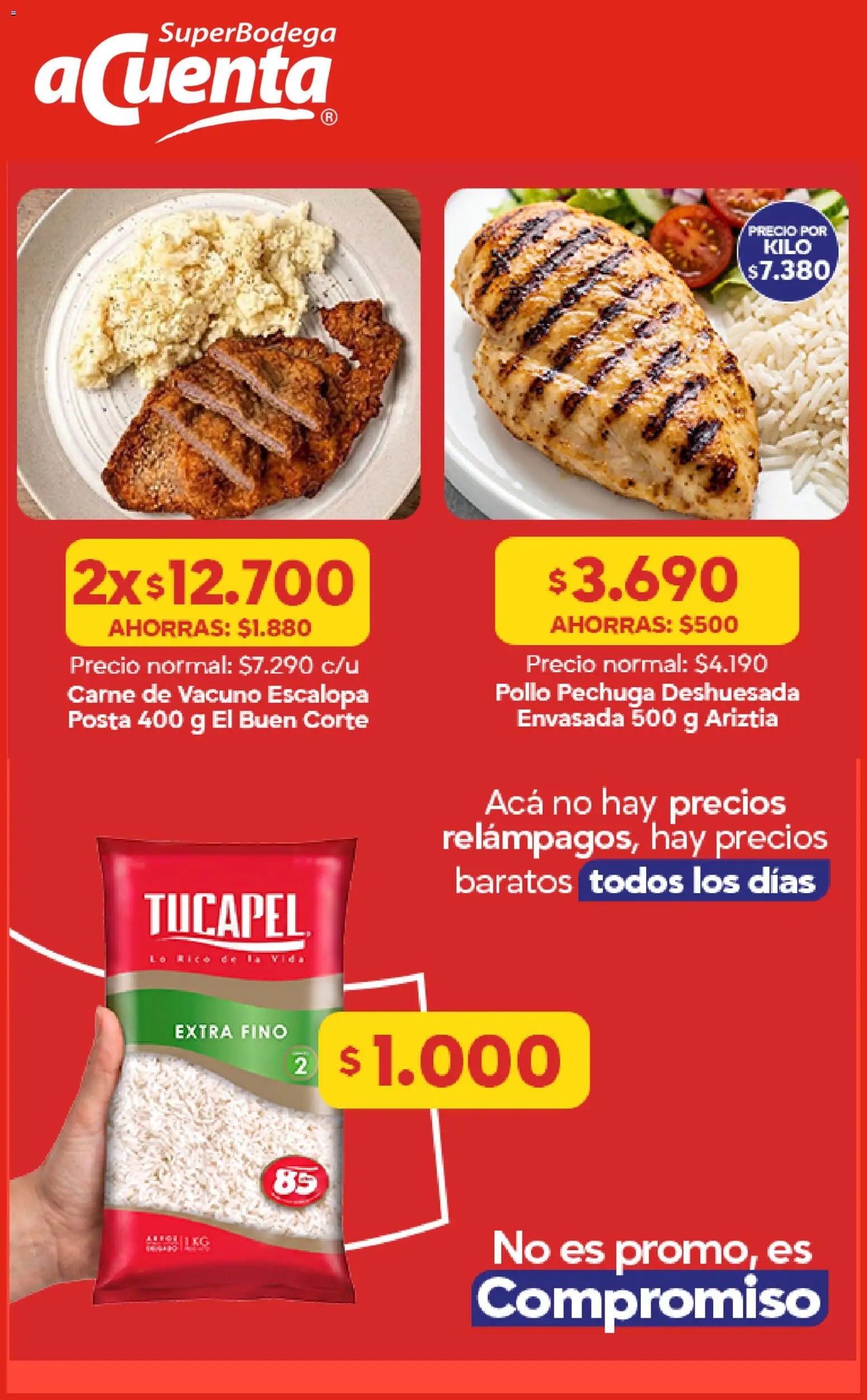 Super Bodega aCuenta Ofertas │ válido desde el 17.08.2026 | Página: 1 | Productos: Pollo, Carne, Escalopa