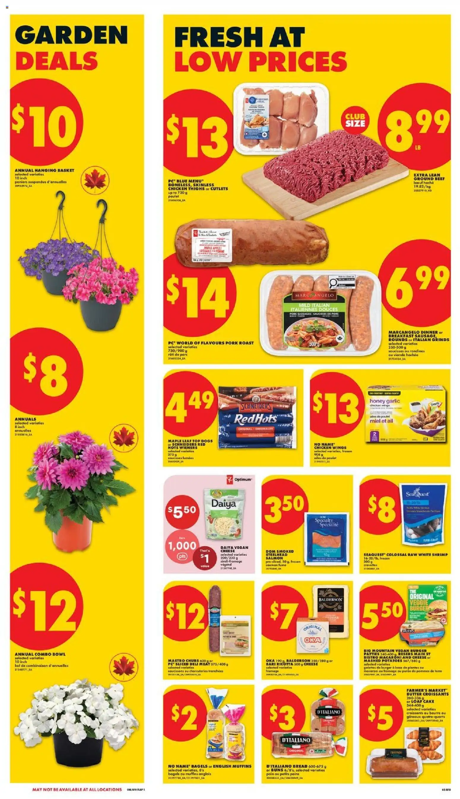 No Frills flyer valid from 07.05.2026 | Page: 3 | Products: Beef, Potatoes, Bread, Pork