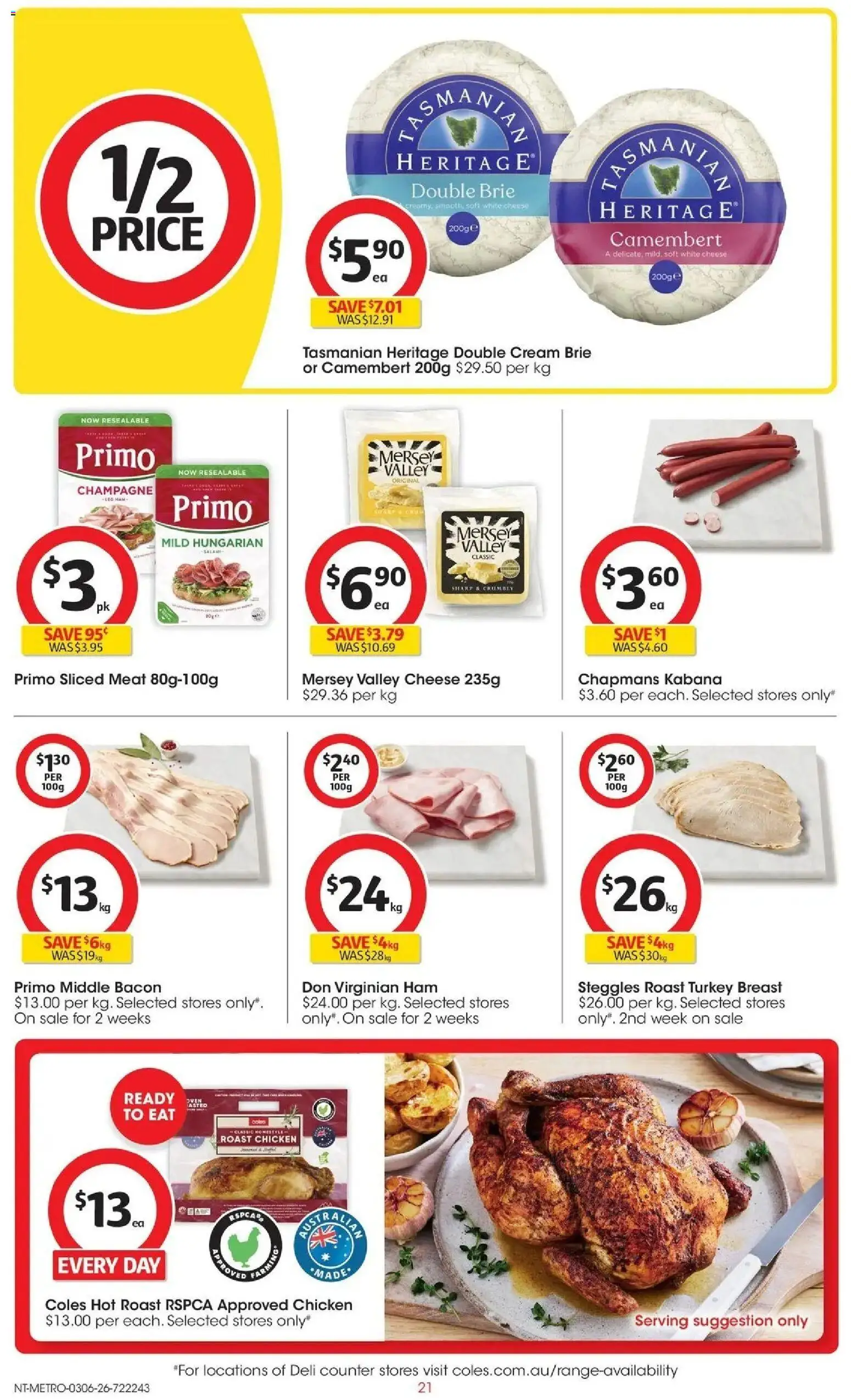 Coles catalogue - valid from 02.06.2026 | Page: 21 | Products: Bacon, Chicken, Meat, Turkey