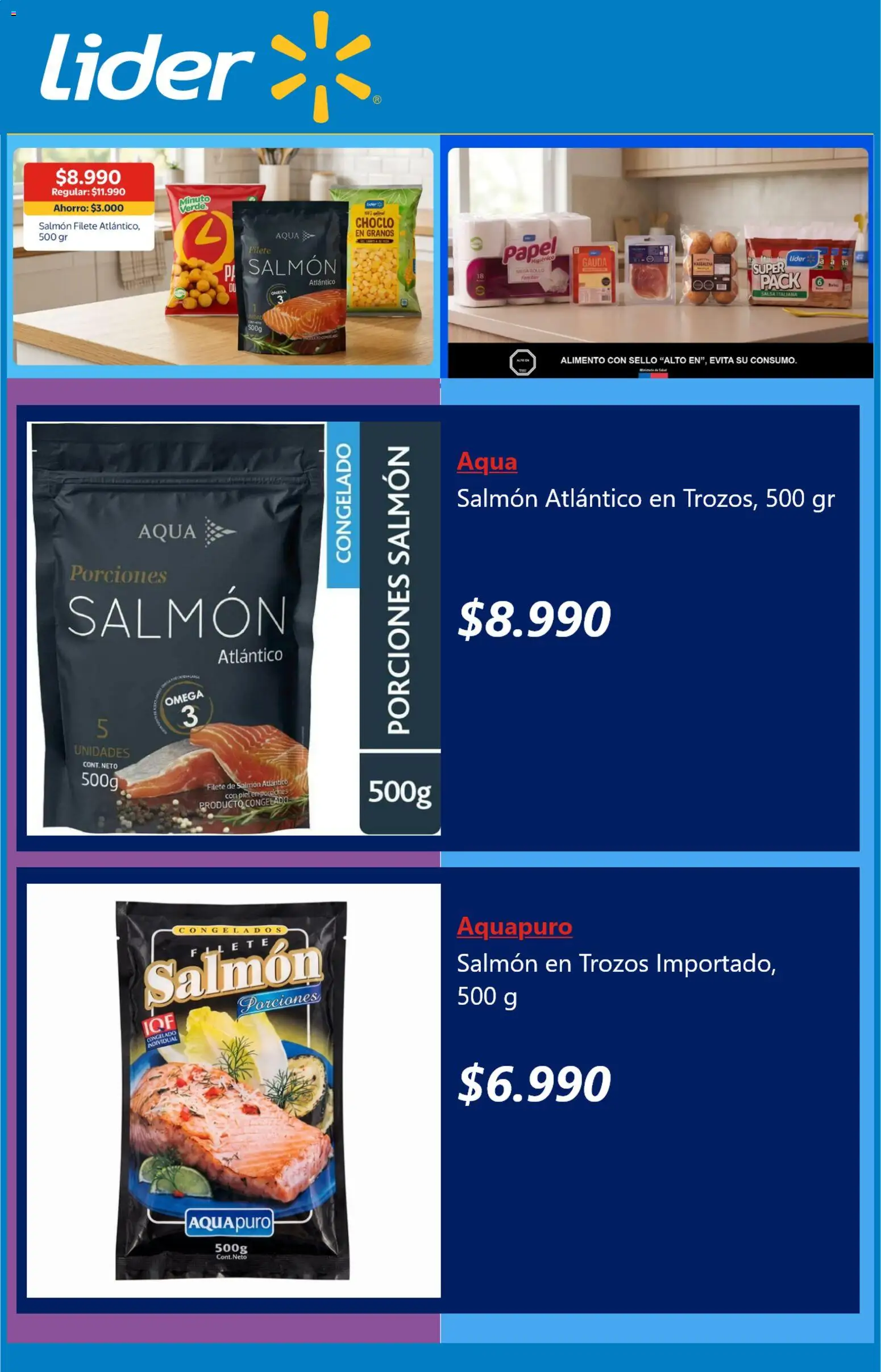 Lider Ofertas │ válido desde el 11.08.2026 | Página: 4 | Productos: Filete, Papel higiénico, Filete de salmón, Salmón