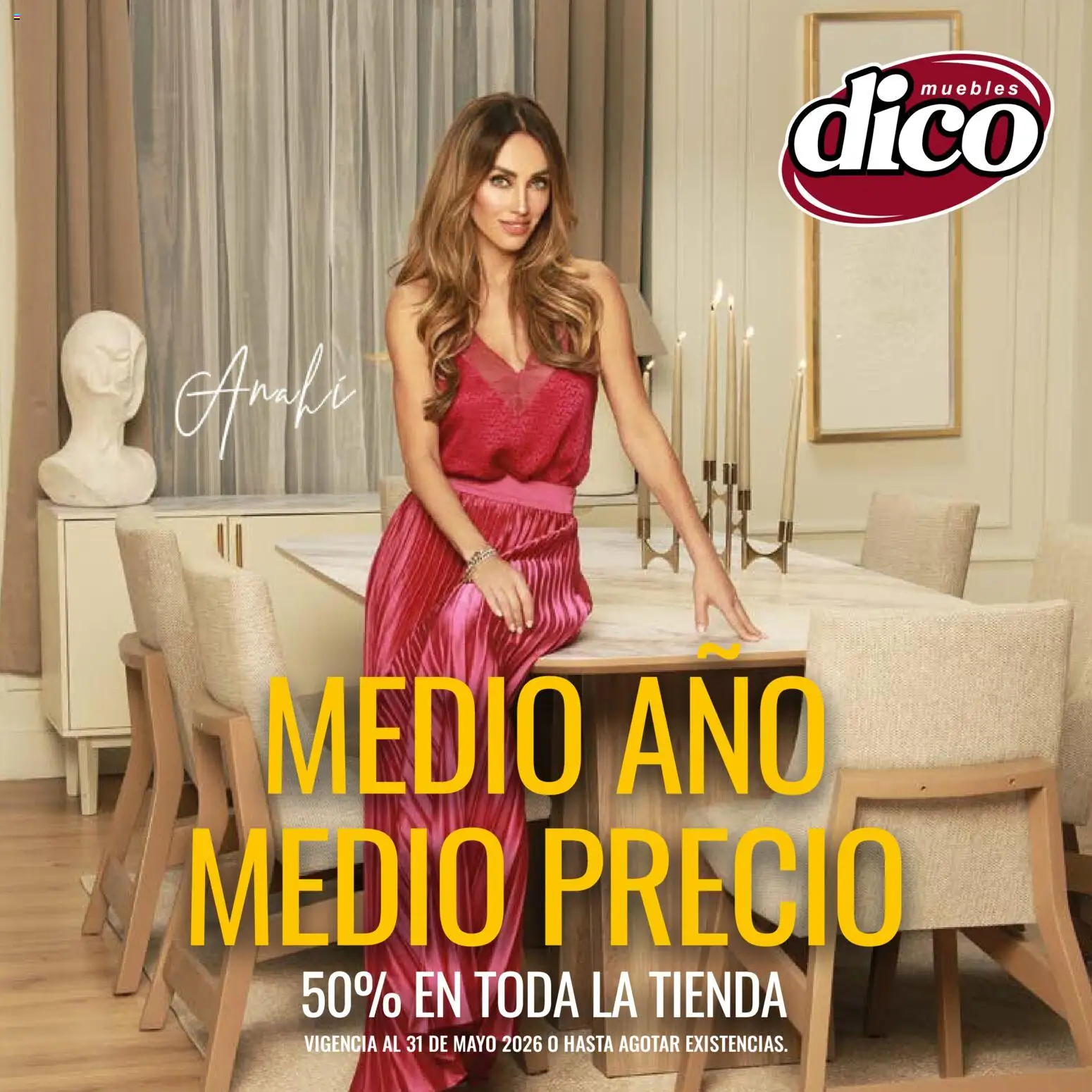 Nuevas ofertas de Muebles Dico válidas en toda la República Mexicana desde el 07.05.2026. ¡Encuentra las mejores ofertas en Muebles Dico catálogo Medio año, medio precio! | Página: 1