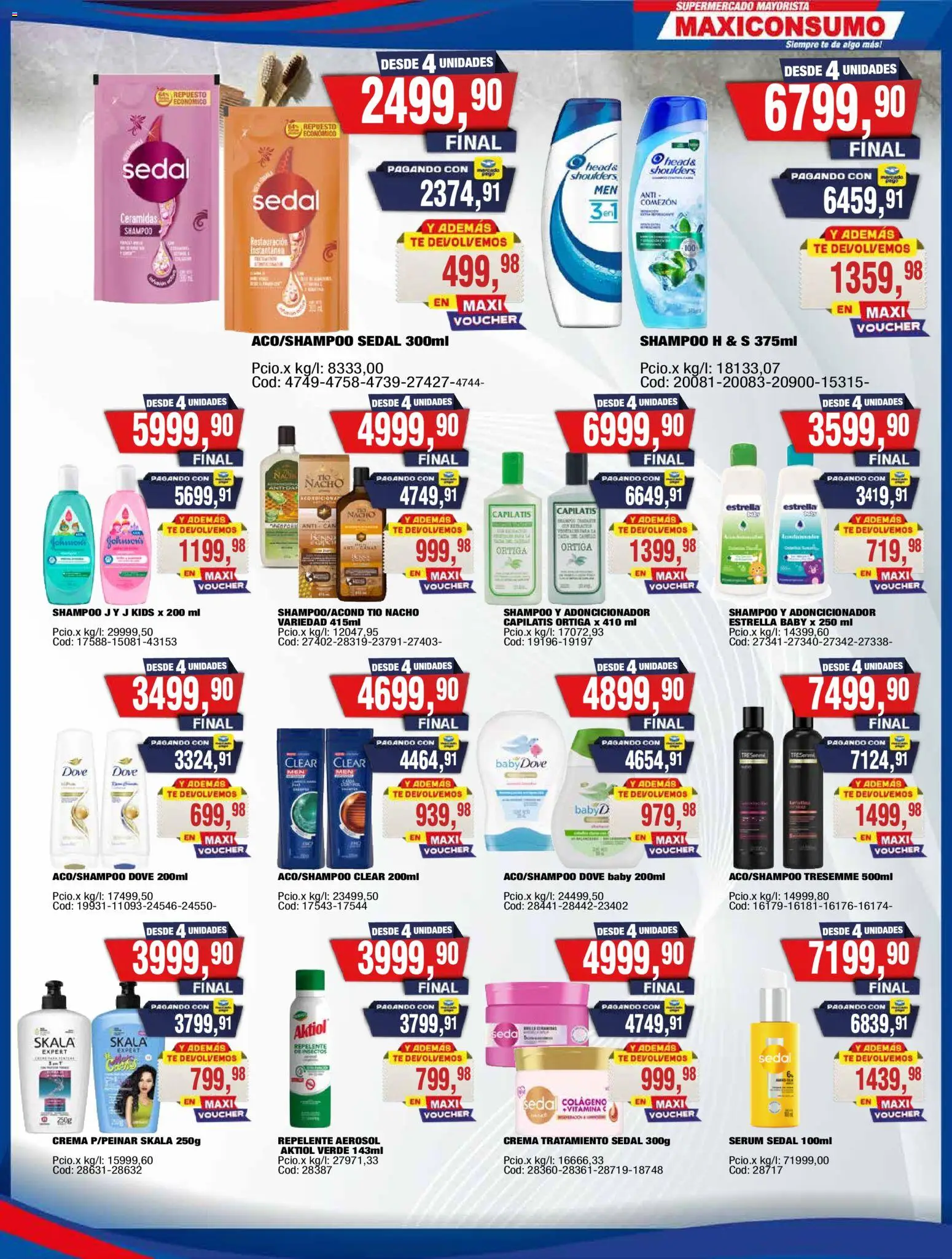 Maxiconsumo - Ofertas Zona 2 │ válido desde el 07/09/2026 | Página: 29 | Productos: Repelente, Shampoo, Acondicionador, Crema