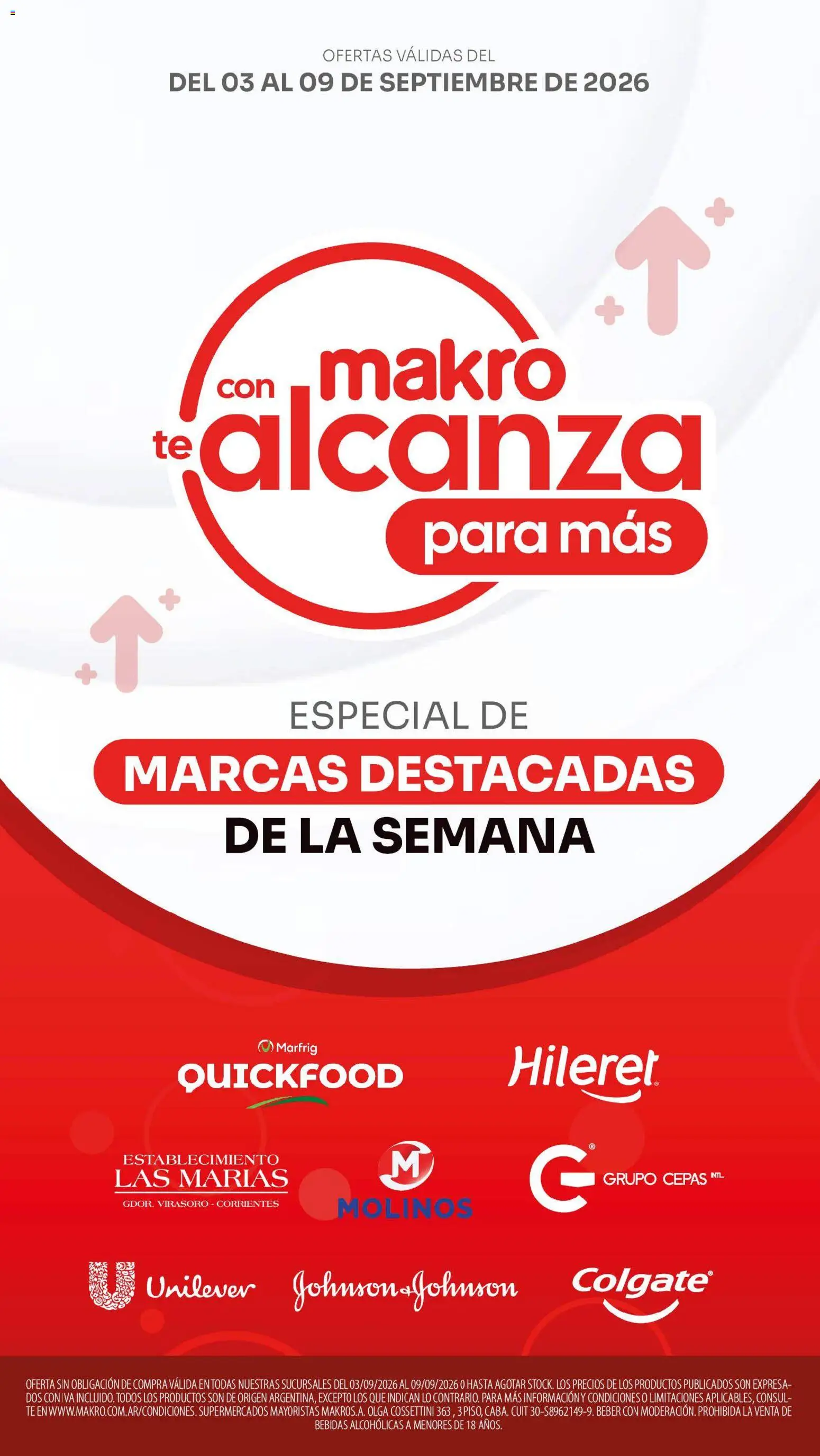 Makro ofertas │ válido desde el 03/09/2026 | Página: 1 | Productos: Bebidas, Té