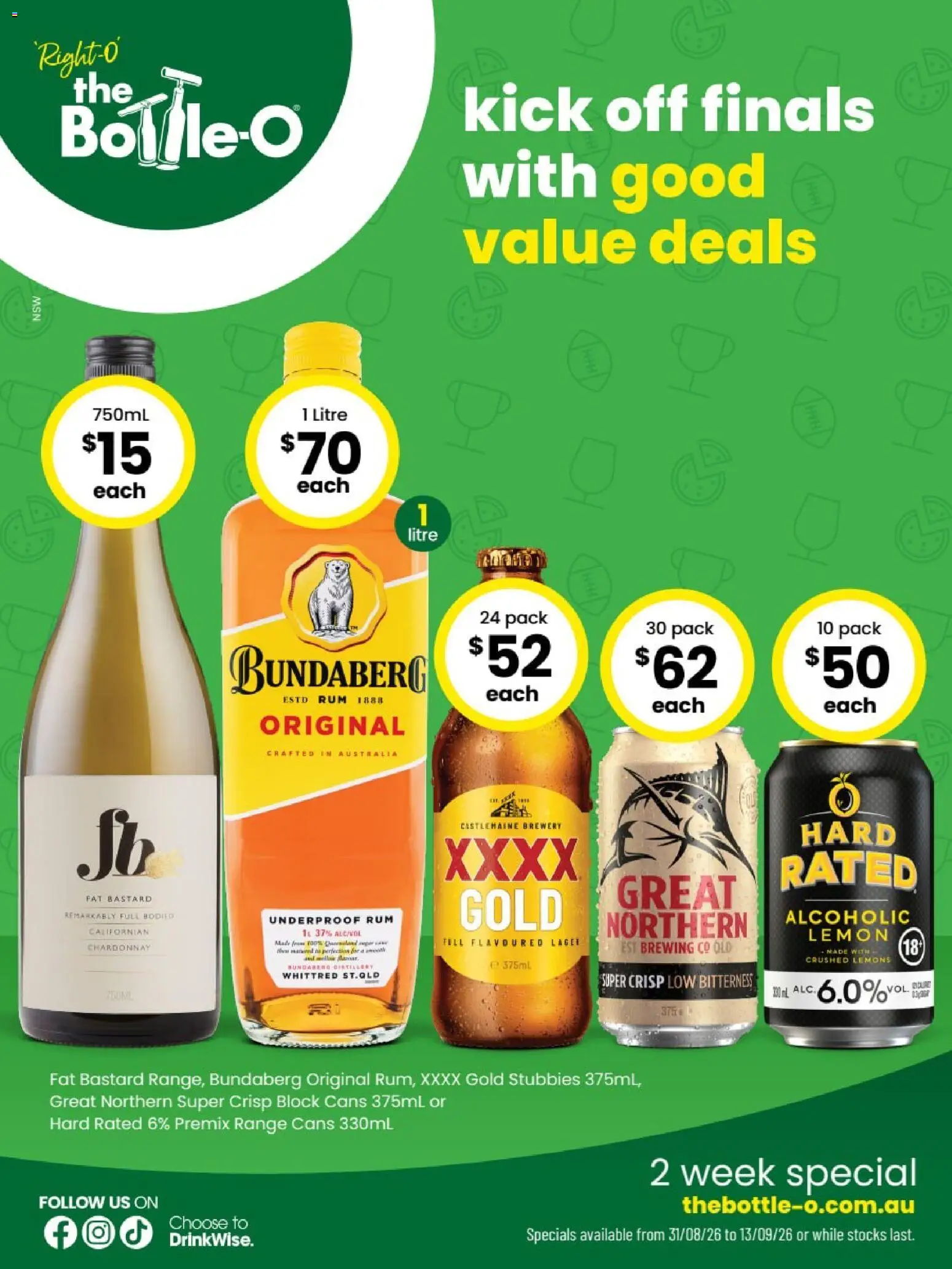 The Bottle-O catalogue - valid from 31/08/2026 | Page: 1 | Products: Rum, Lemon, Lemons