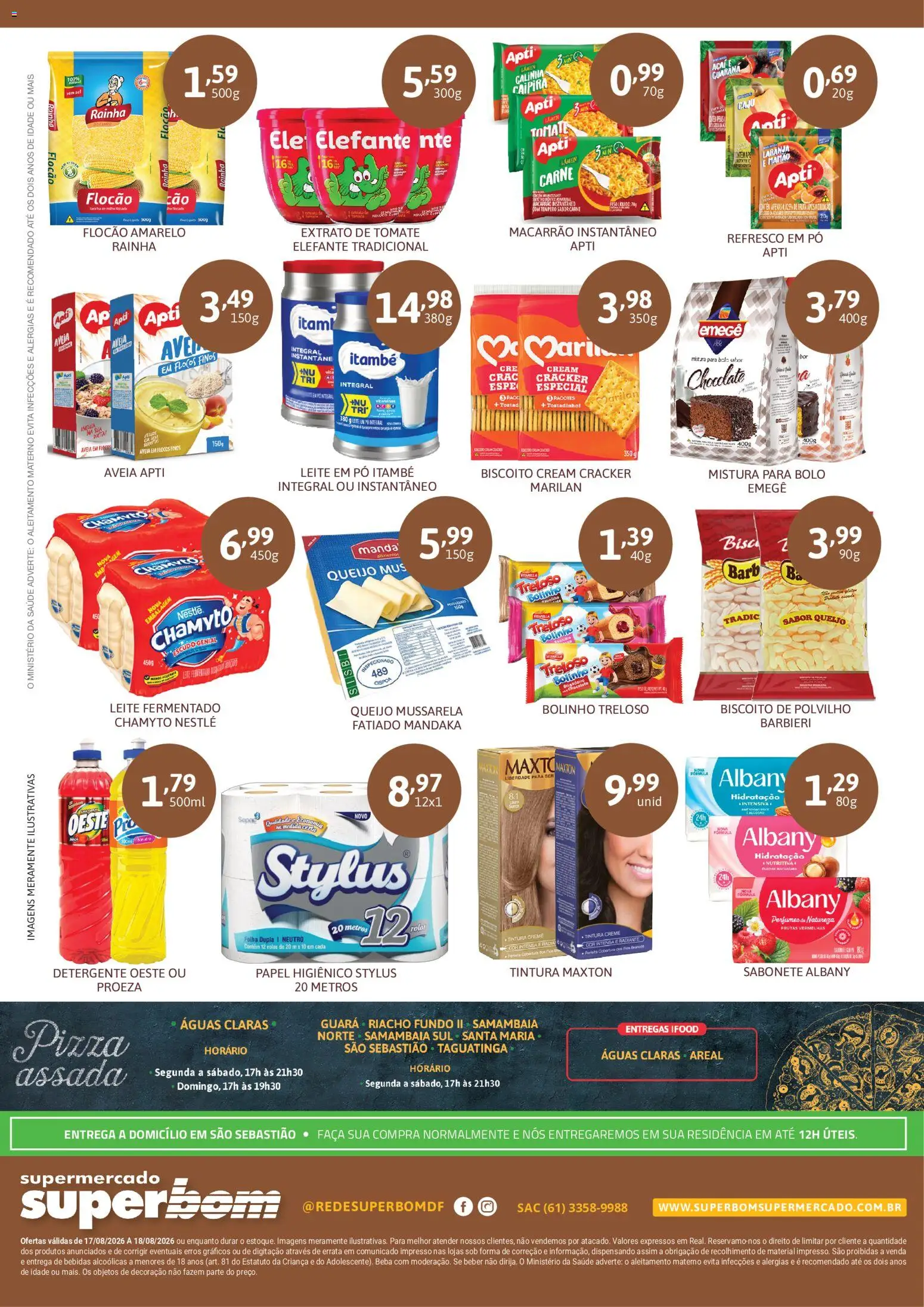 Superbom Folheto - válido de 17/08/2026 | Página: 2 | Produtos: Guaraná, Leite, Chocolate, Aveia