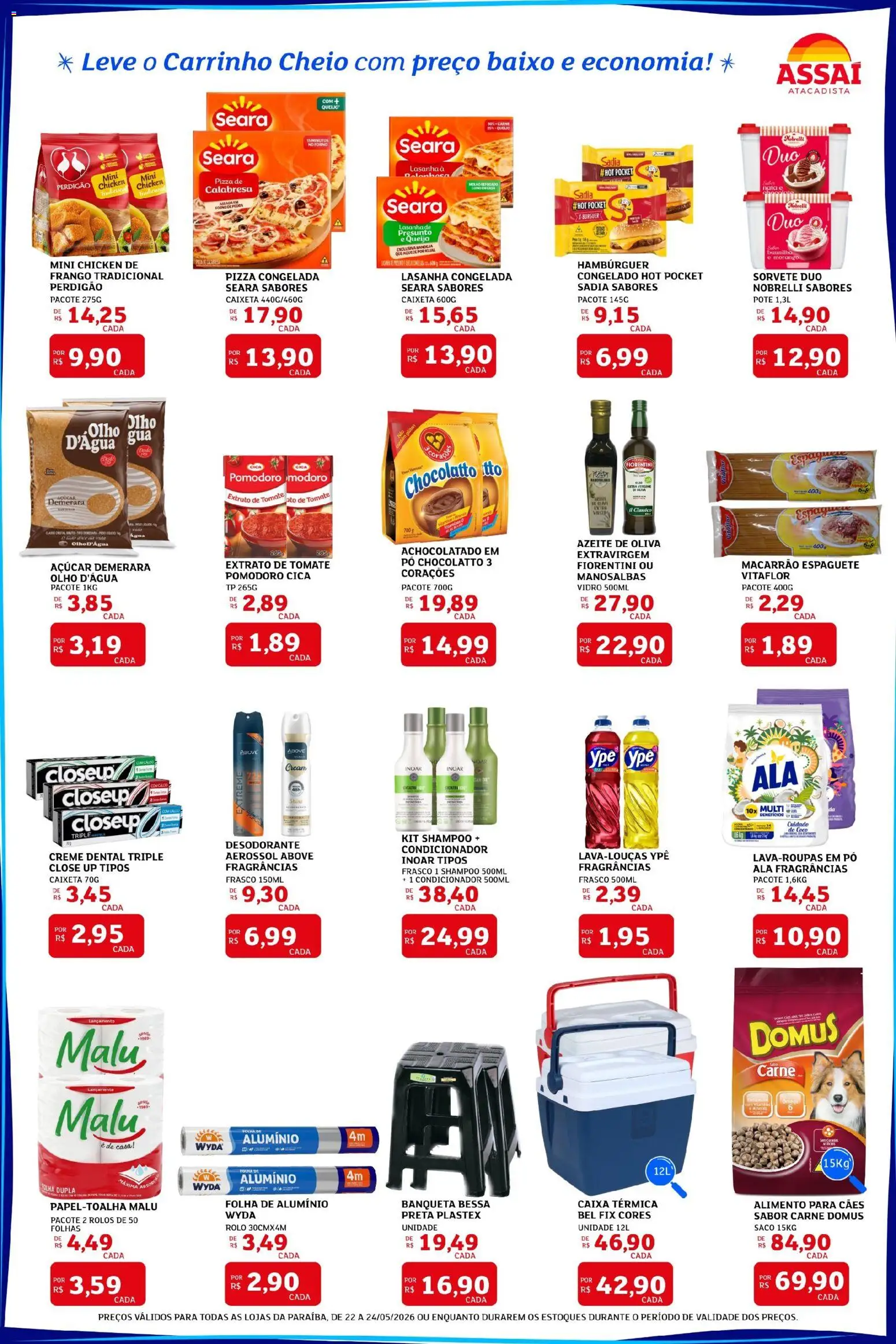 Assaí Atacadista Folheto - válido de 22.05.2026 | Página: 2 | Produtos: Presunto, Banqueta, Bandeja, Creme dental