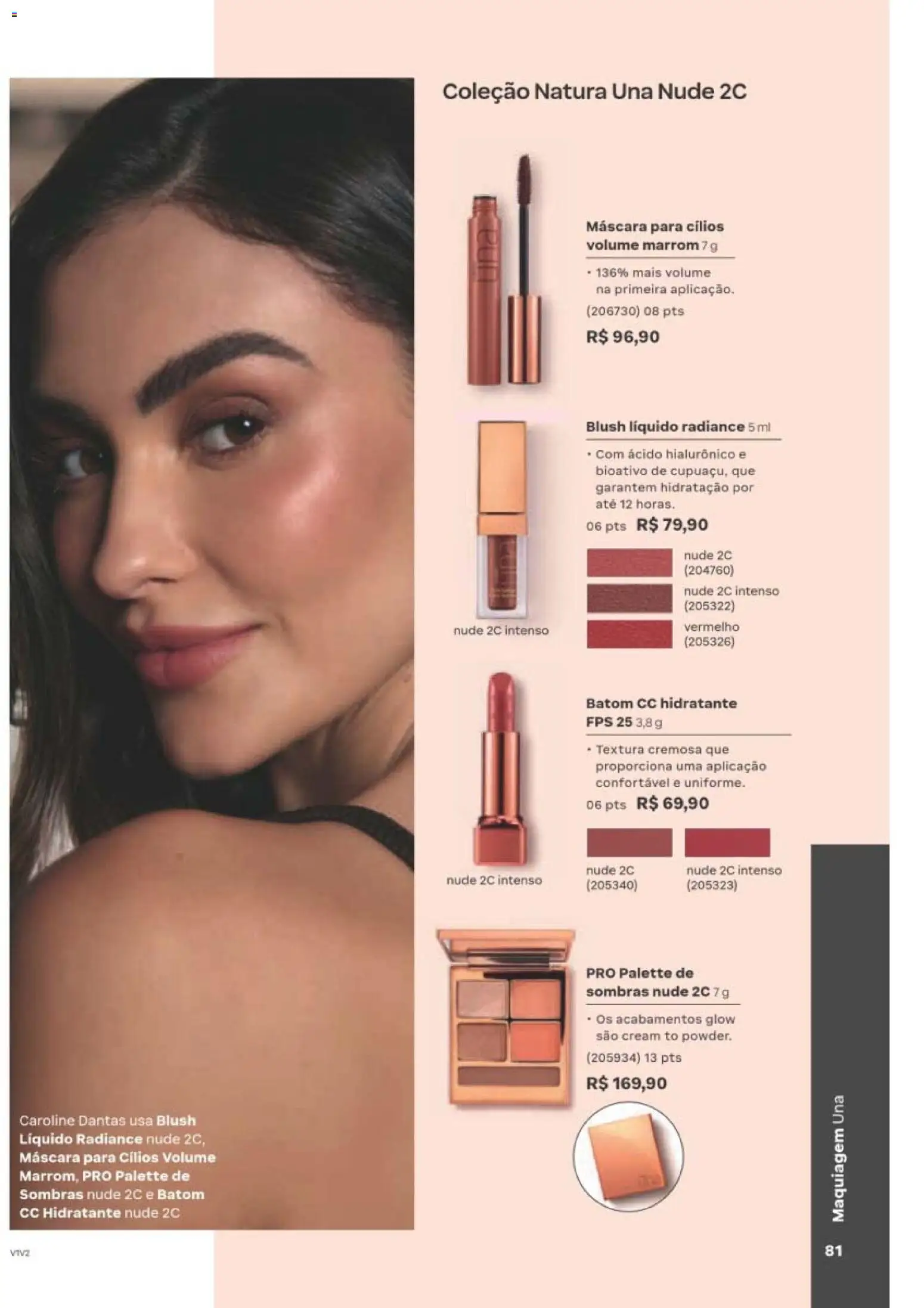 Natura Folheto - válido de 10/08/2026 | Página: 82 | Produtos: Maquiagem, Blush, Máscara para cílios, Batom