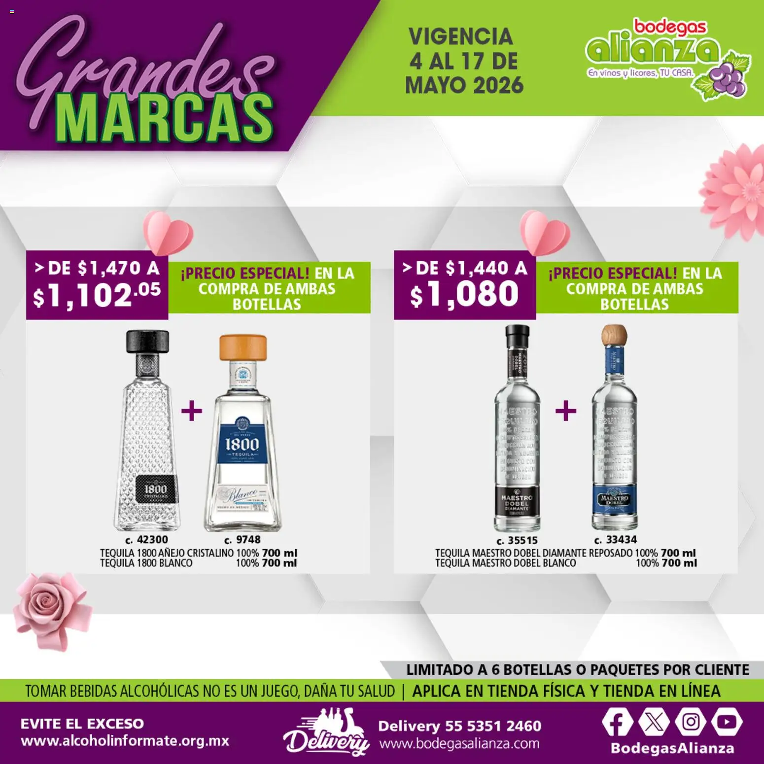 Nuevas ofertas de Bodegas Alianza válidas en toda la República Mexicana desde el 04.05.2026. ¡Encuentra las mejores ofertas en Bodegas Alianza catálogo Grandes Marcas! | Página: 12 | Productos: Tequila