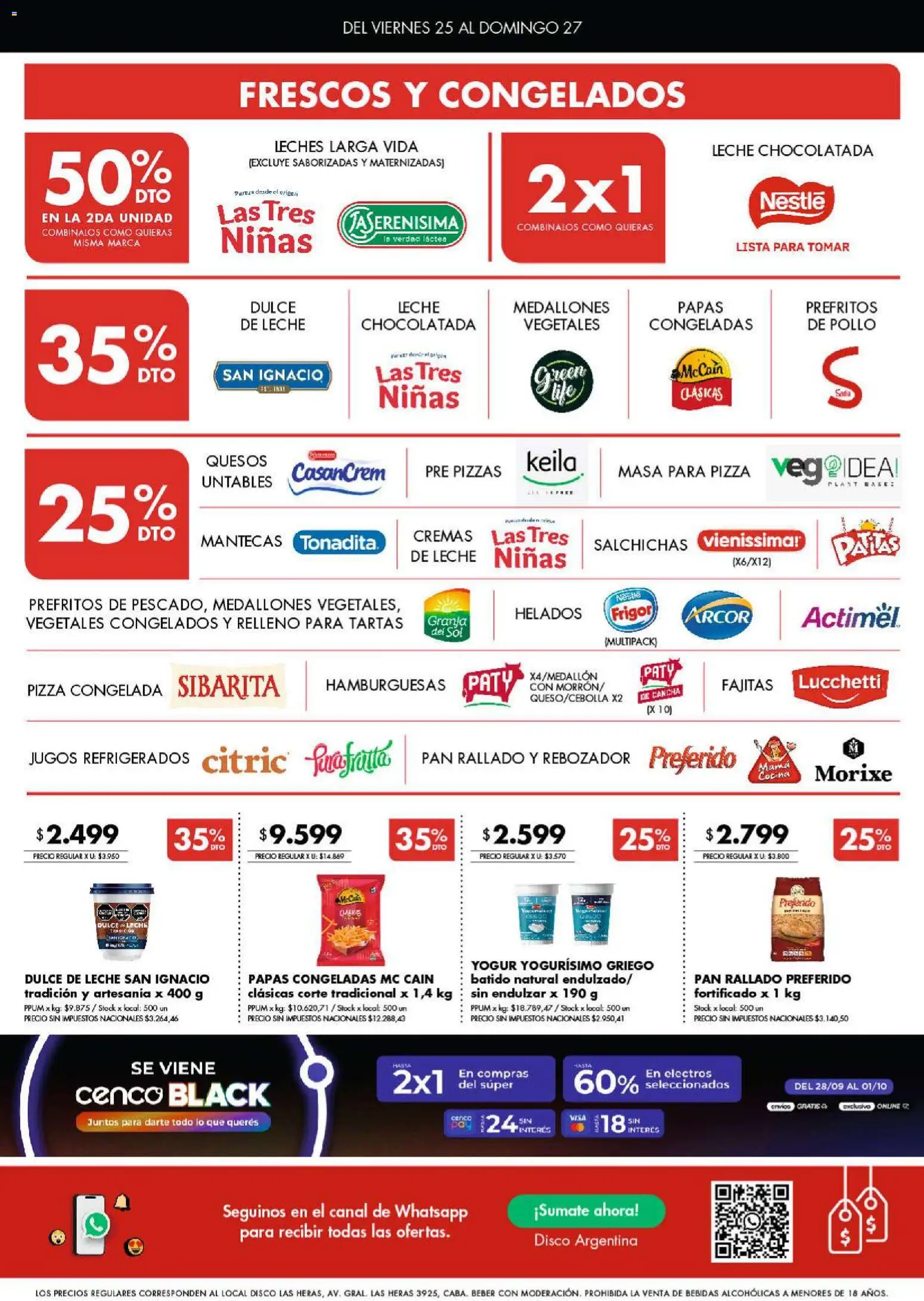 Disco - Ofertas │ válido desde el 24/09/2026 | Página: 4 | Productos: Pizza congelada, Bebidas, Yogur, Pan