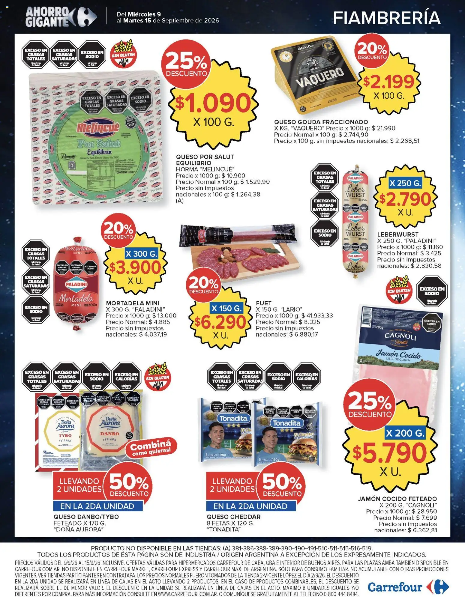 Carrefour - Ofertas │ válido desde el 09/09/2026 | Página: 11 | Productos: Teléfono, Queso Cheddar, Queso Gouda, Leche