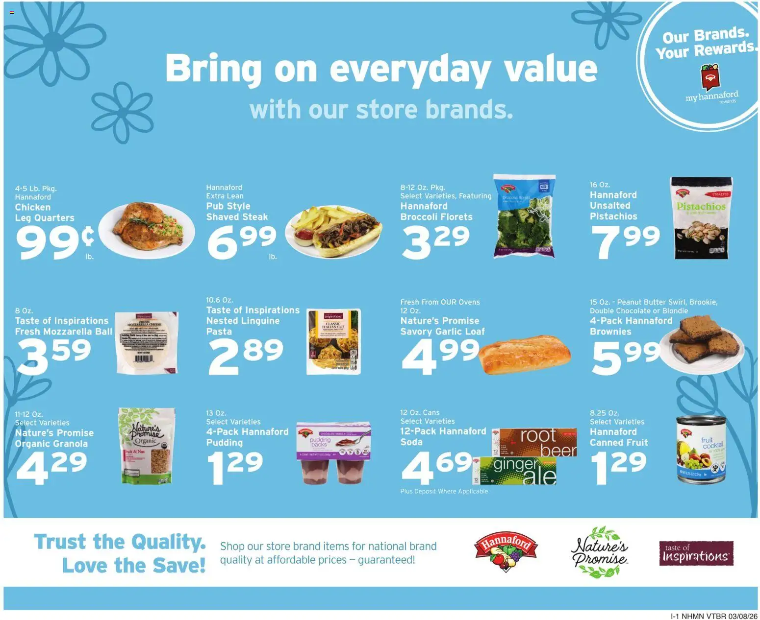 Hannaford Weekly Ad - valid from 08.03.2026 | Page: 11 | Products: Broccoli, Cheese, Pasta, Garlic