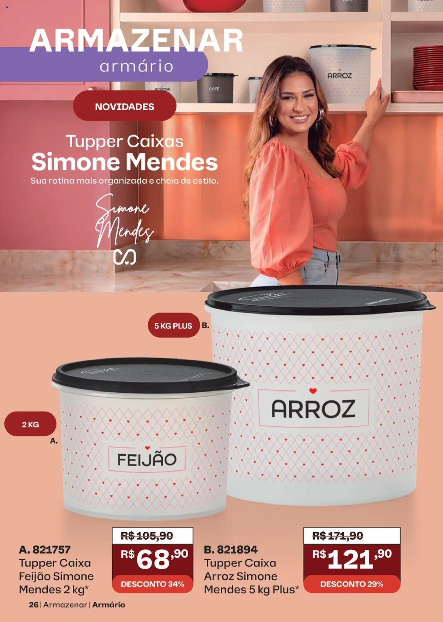Tupperware Folheto - válido de 01/11/2026 | Página: 26 | Produtos: Caixa, Café, Arroz, Armário