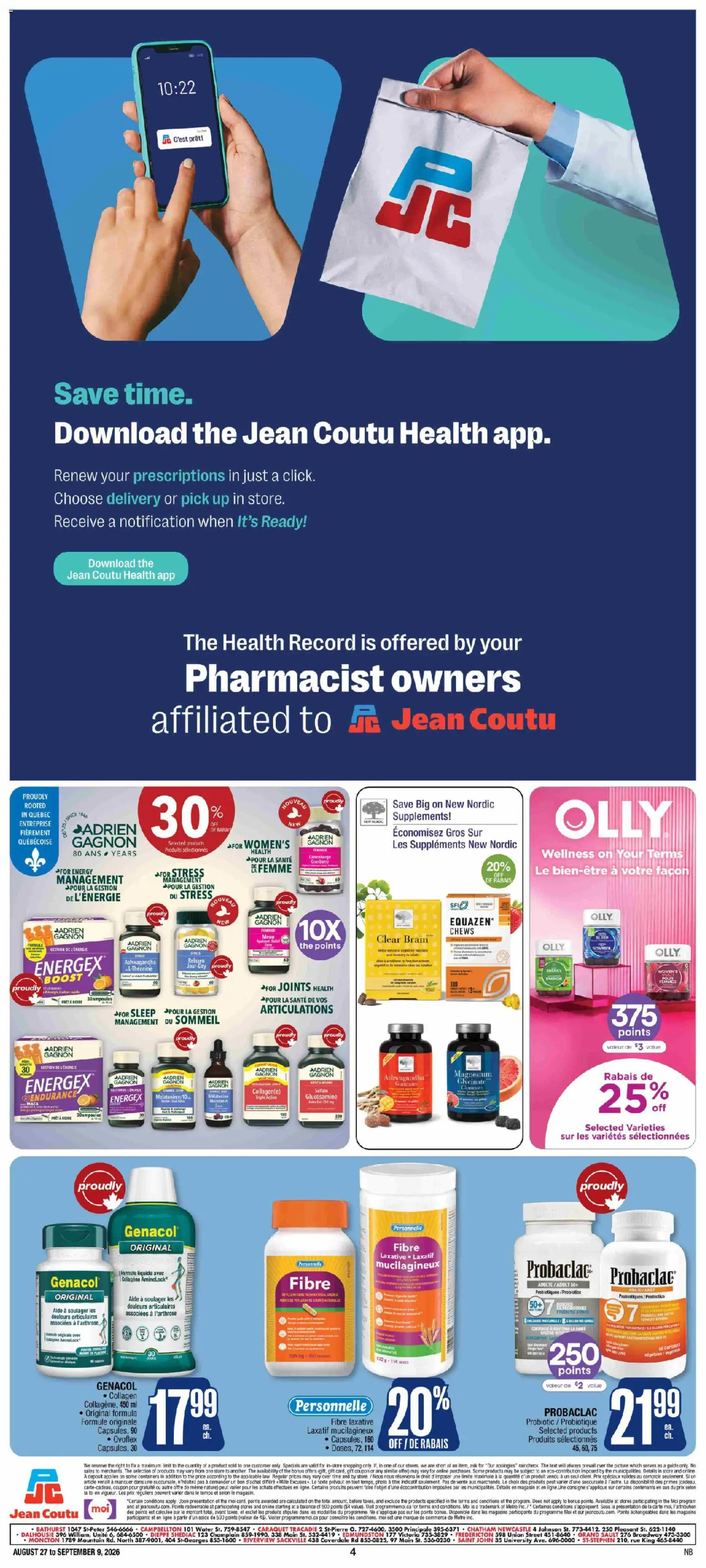 Jean Coutu flyer valid from Aug 27, 2026 | Page: 4