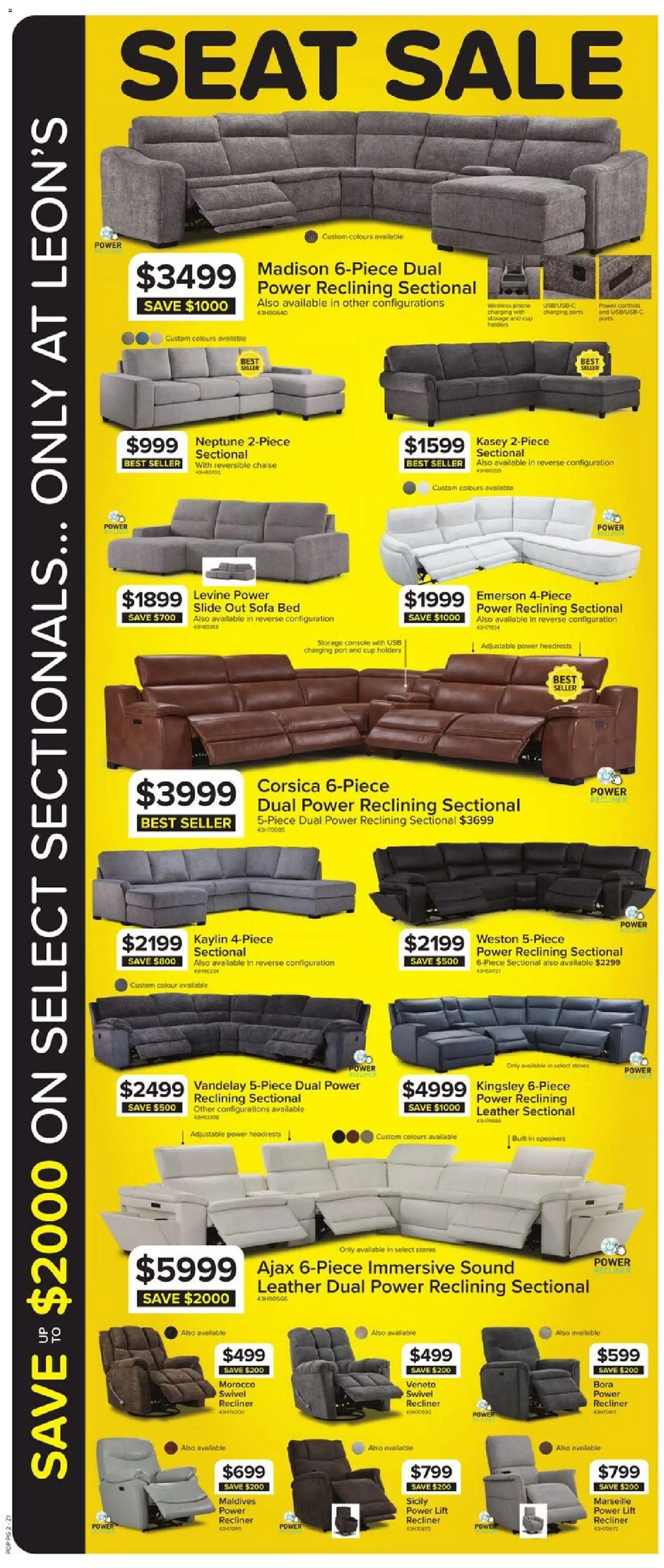 Leon's flyer valid from Aug 13, 2026 | Page: 6 | Products: Phone, Bed, Sofa