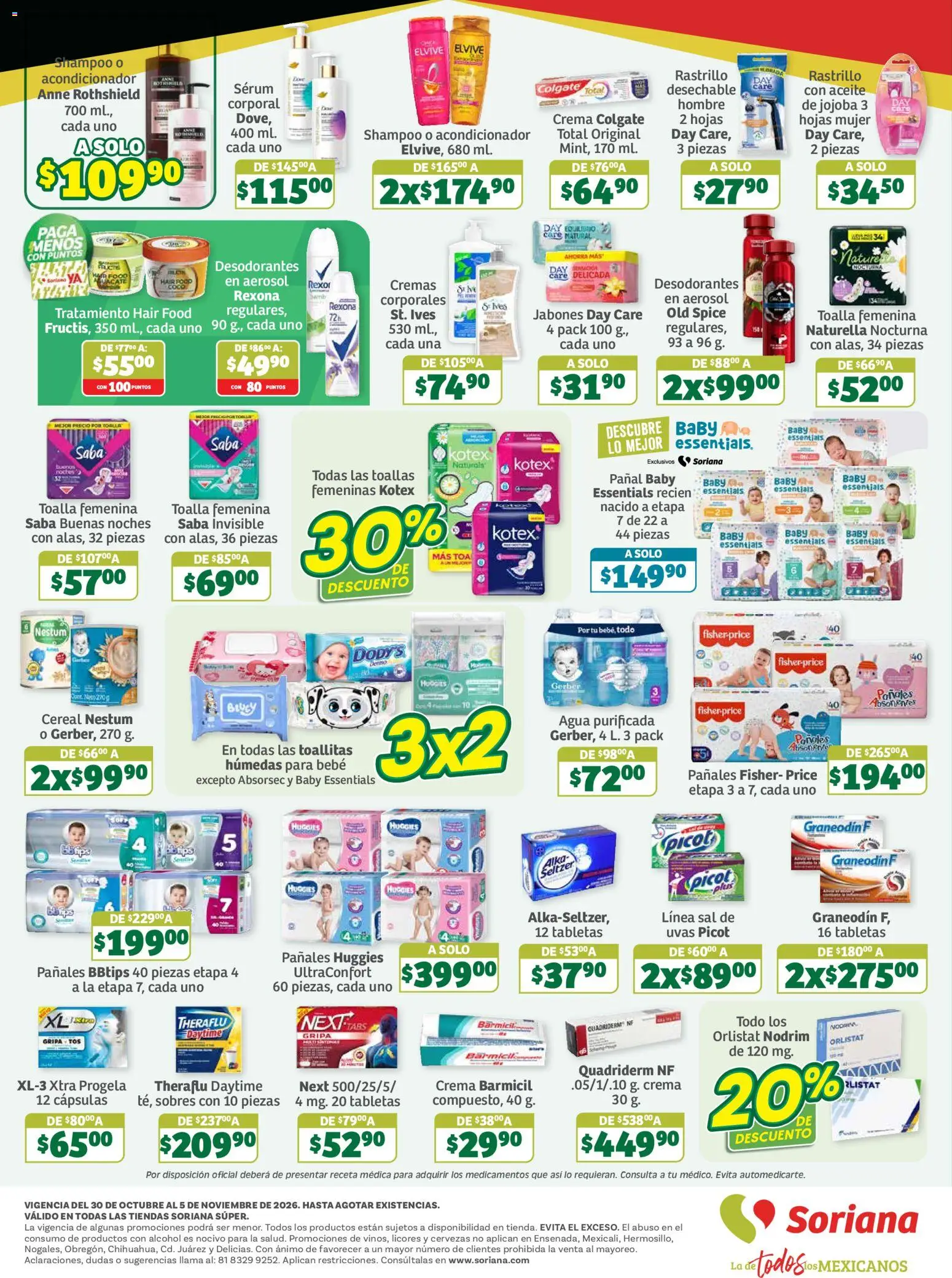 Nuevas ofertas de Soriana válidas en toda la República Mexicana desde el 30/10/2026. ¡Encuentra las mejores ofertas en Soriana Buen Fest Súper! | Página: 8