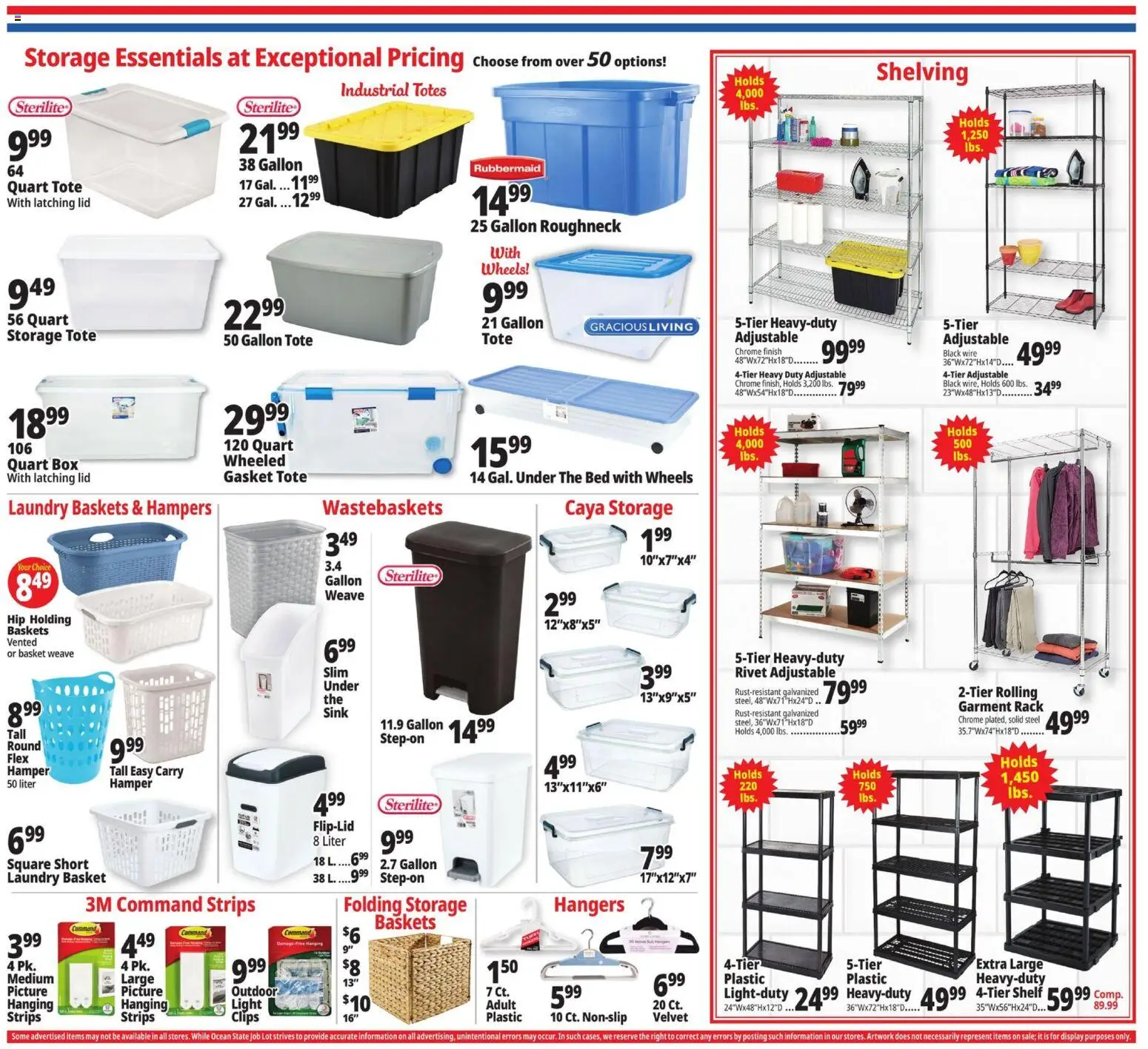 Ocean State Job Lot Weekly Ad - MA - valid from 06/25/2026 | Page: 23 | Products: Shelf, Basket, Rivet, Gasket