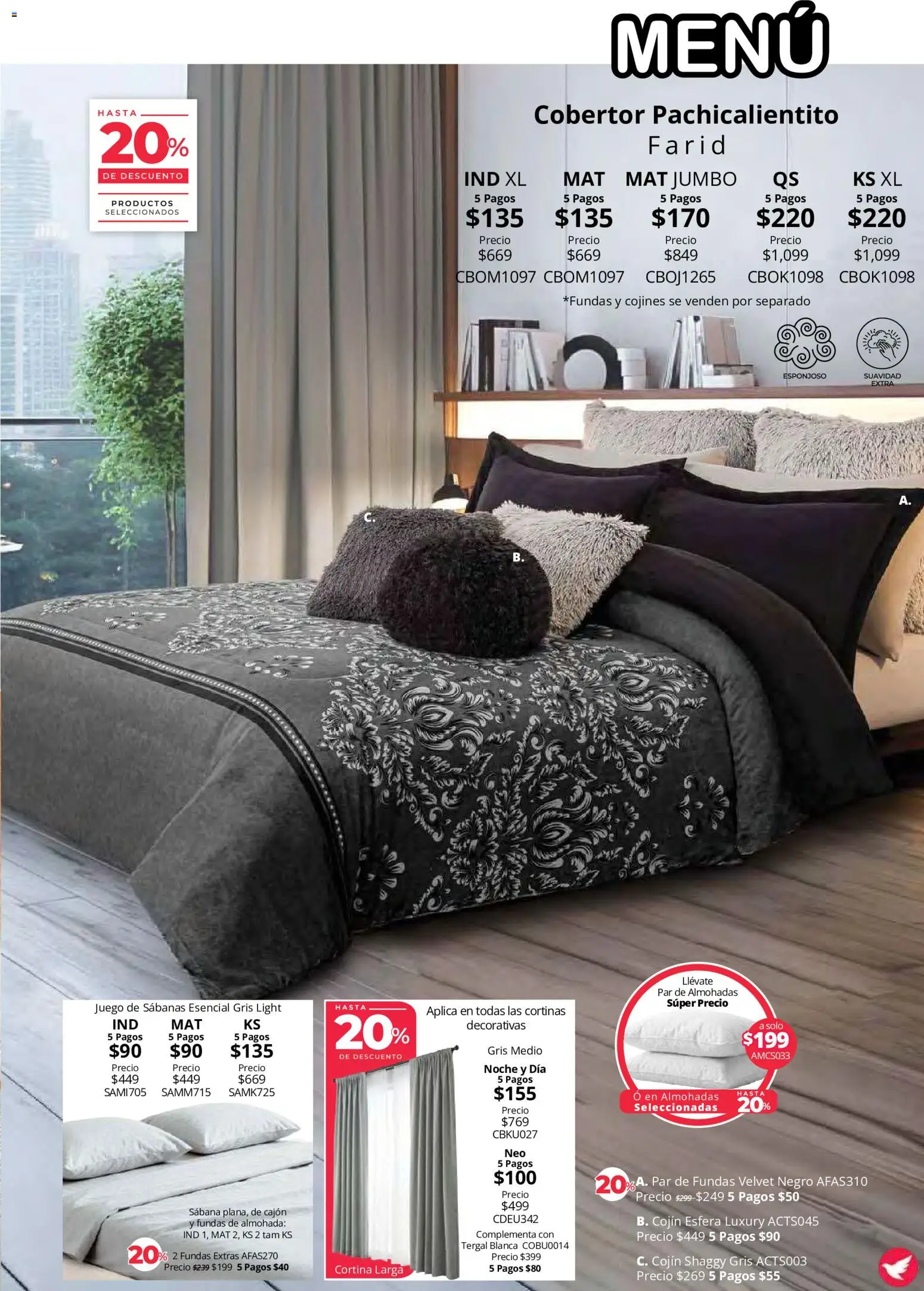 Nuevas ofertas de Colchas Concord válidas en toda la República Mexicana desde el 01/08/2026. ¡Encuentra las mejores ofertas en Colchas Concord catálogo Colección Cobertor! | Página: 15 | Productos: Cobertor, Juego, Almohada, Cortinas