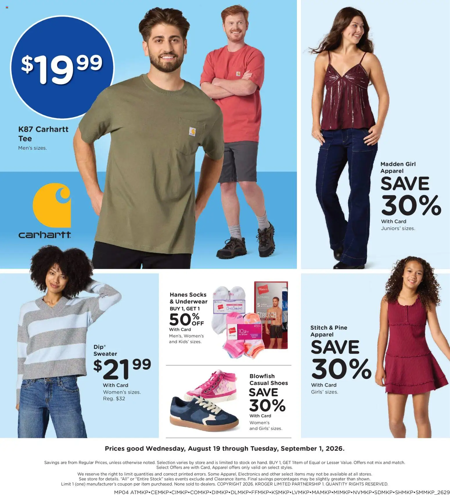 Fry's Food Home & Apparel - valid from 08/19/2026 | Page: 4 | Products: Sweater, Underwear, Socks