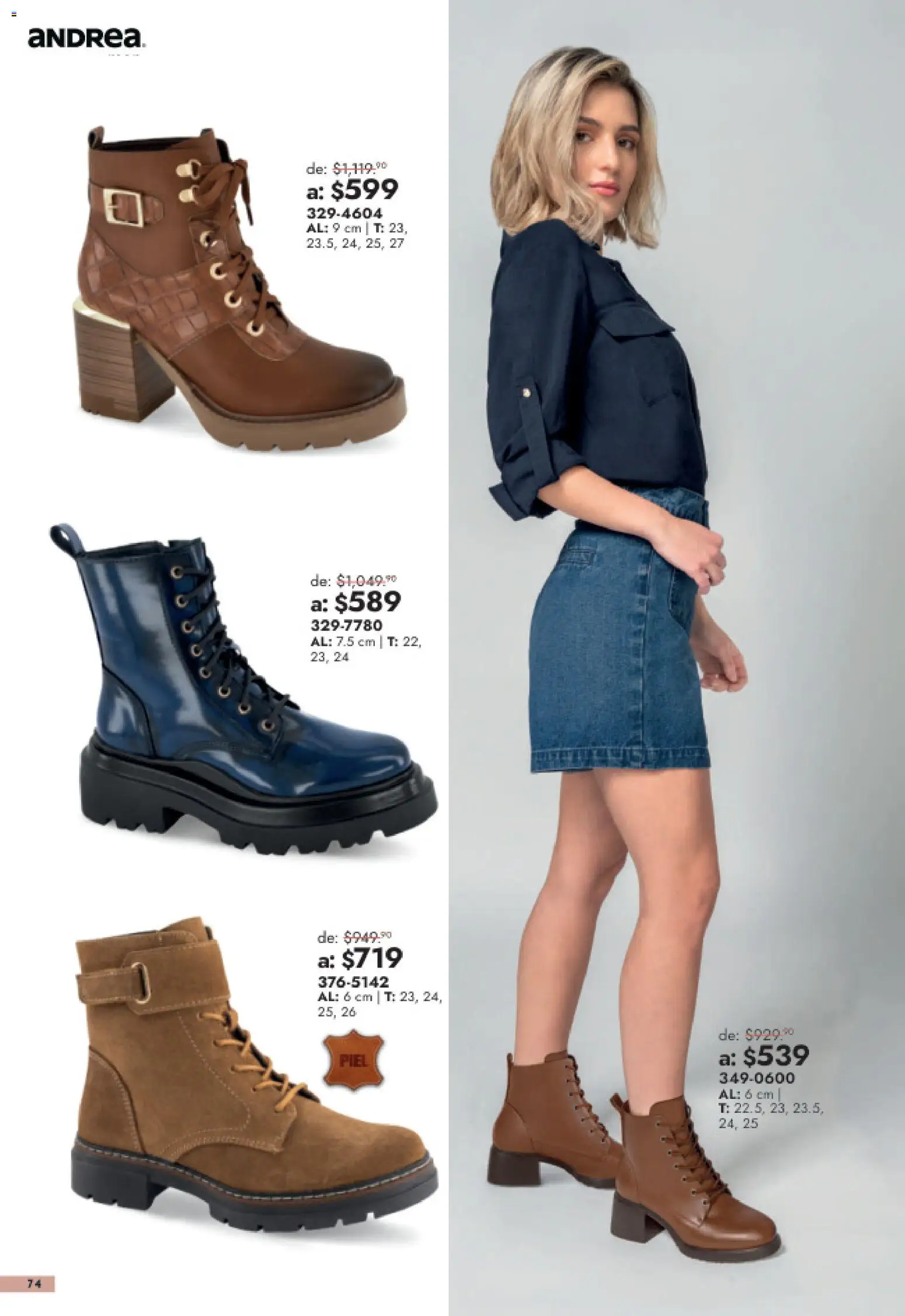 Nuevas ofertas de Andrea válidas en toda la República Mexicana desde el 26/07/2026. ¡Encuentra las mejores ofertas en Andrea catálogo Outlet! | Página: 74