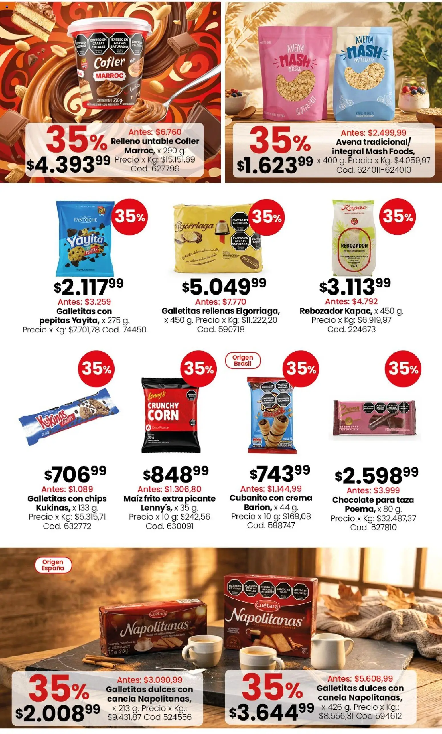 Almacén y bebidas │ válido desde el 07/09/2026 | Página: 5 | Productos: Galletitas, Maiz, Dulces, Crema