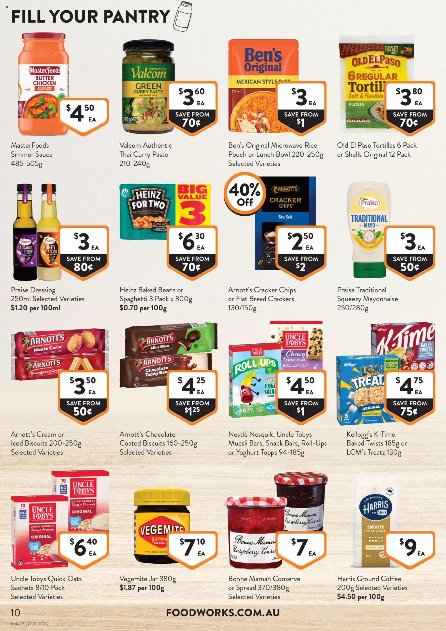 Foodworks catalogue - valid from 02/09/2026 | Page: 10 | Products: Honey, Oats, Chips, Mayonnaise