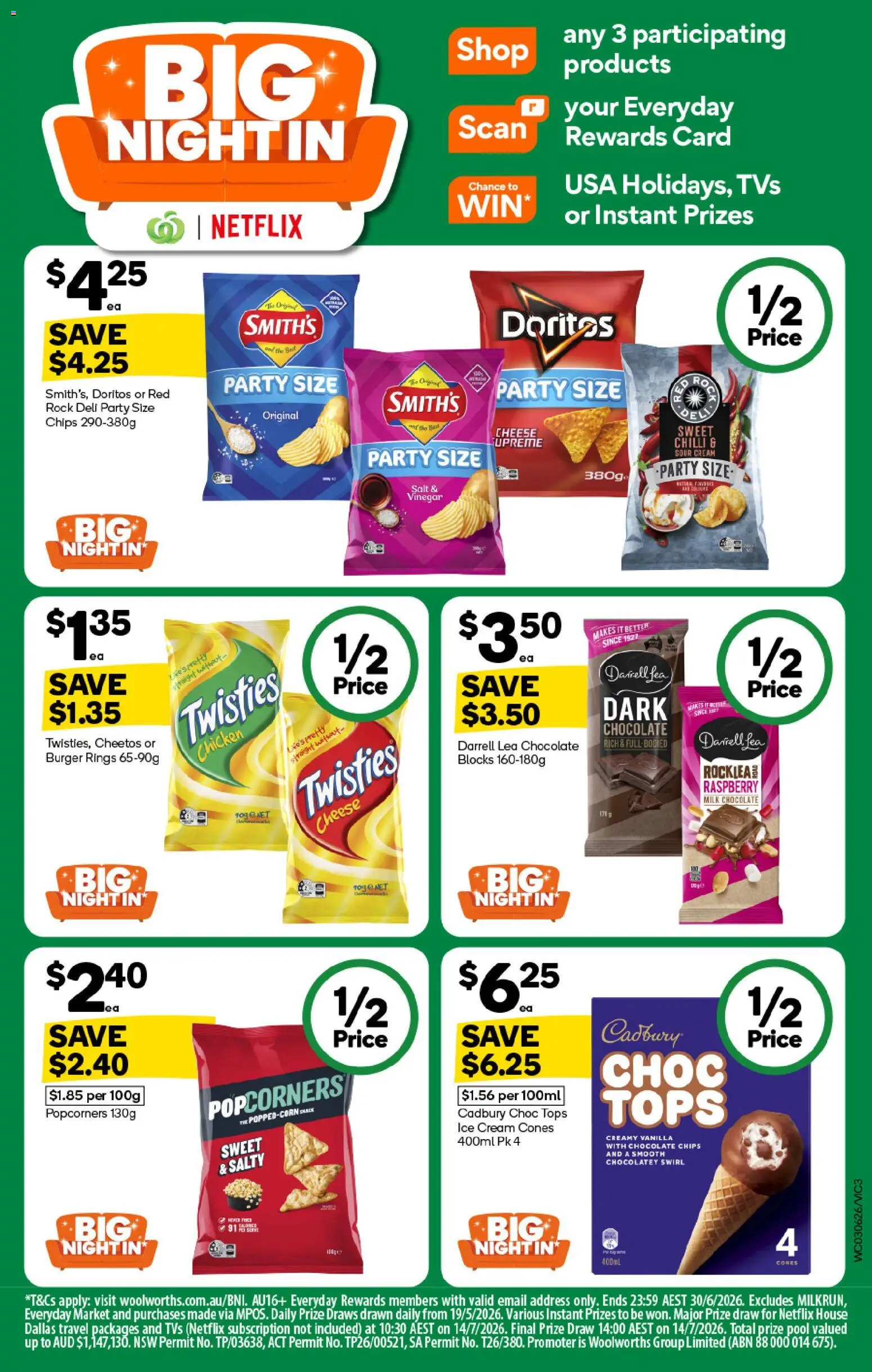 Woolworths catalogue - valid from 03.06.2026 | Page: 3 | Products: Cheese, Chocolate, Chips, Cream