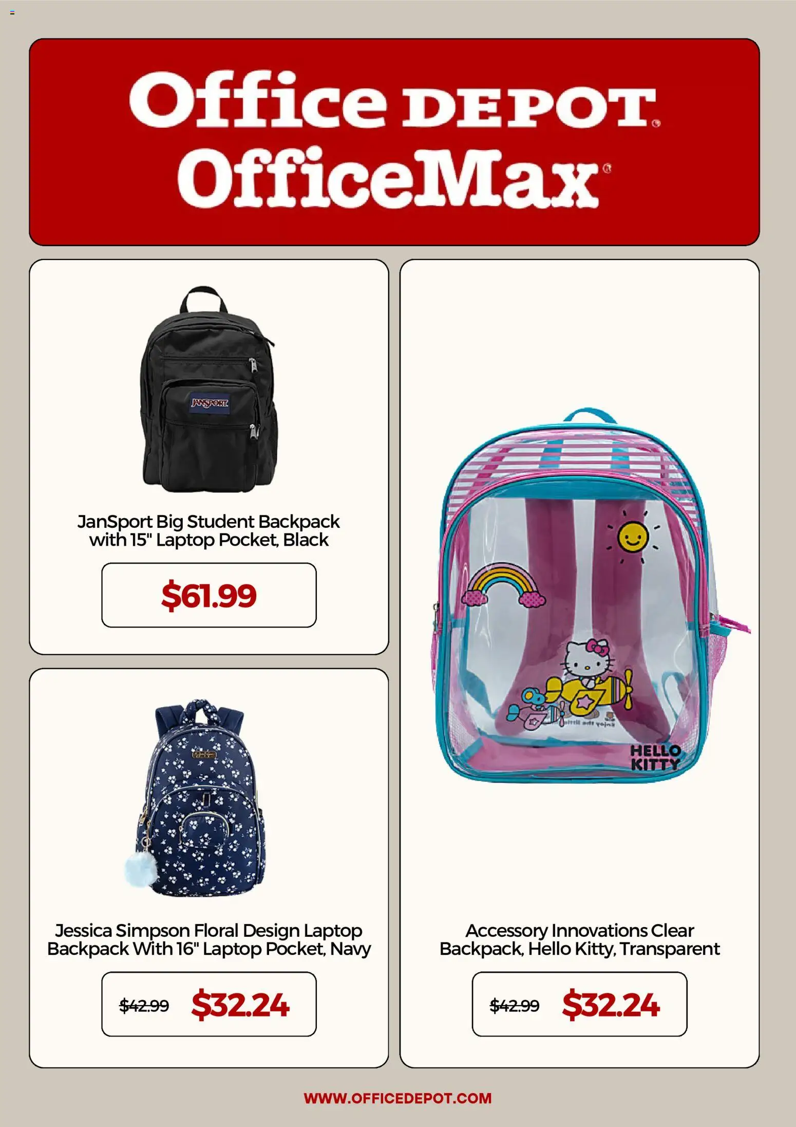 Office Depot Weekly Ad - valid from 07/06/2026 | Page: 5 | Products: Backpack, Laptop