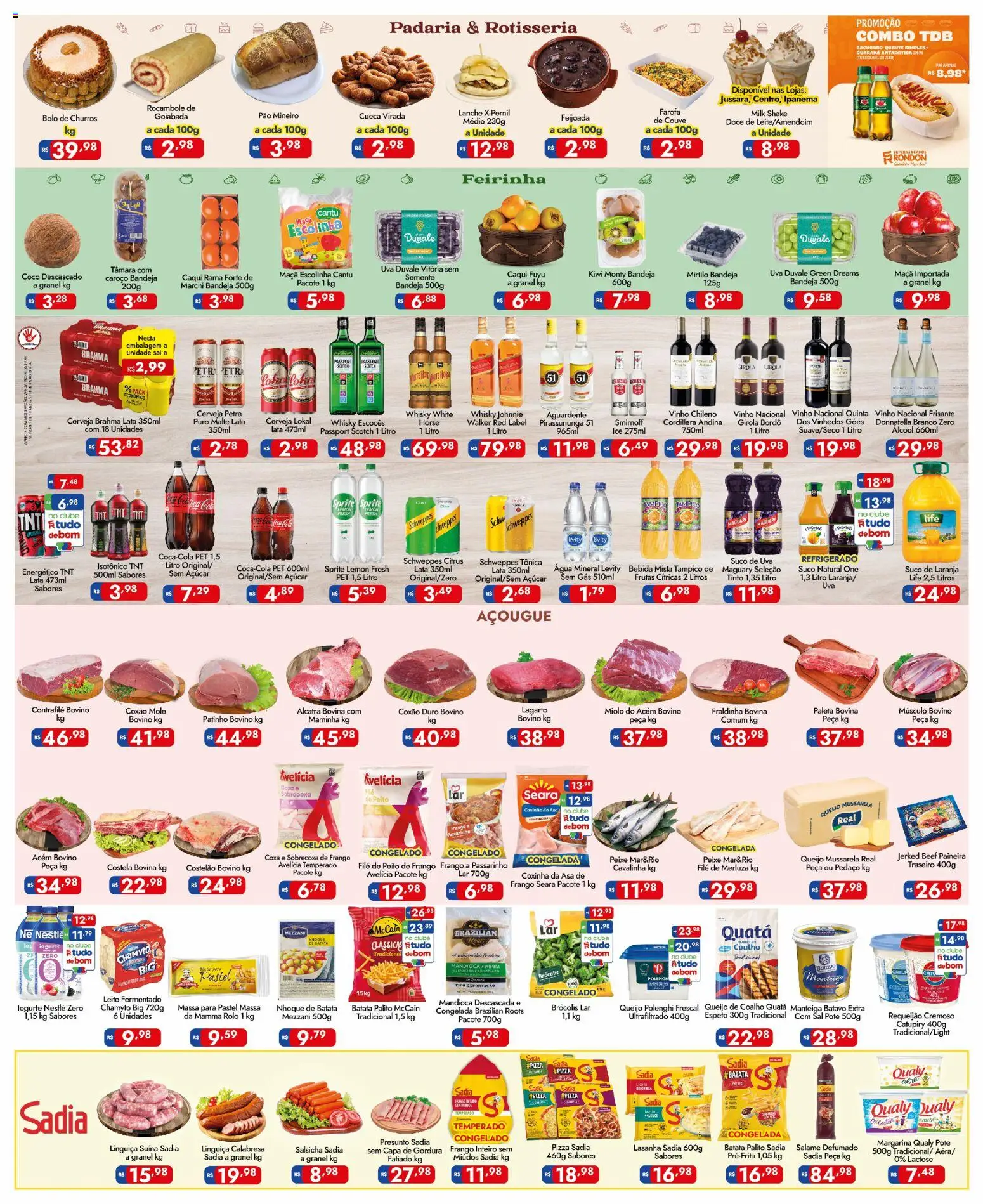 Supermercados Rondon Folheto - válido de 29.05.2026 | Página: 2 | Produtos: Queijo, Vinho, Lasanha, Margarina