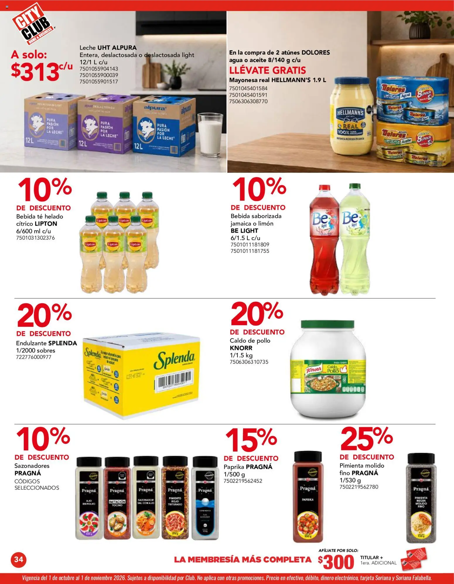 Nuevas ofertas de City Club válidas en toda la República Mexicana desde el 01/10/2026. ¡Encuentra las mejores ofertas en City Club catálogo! | Página: 34