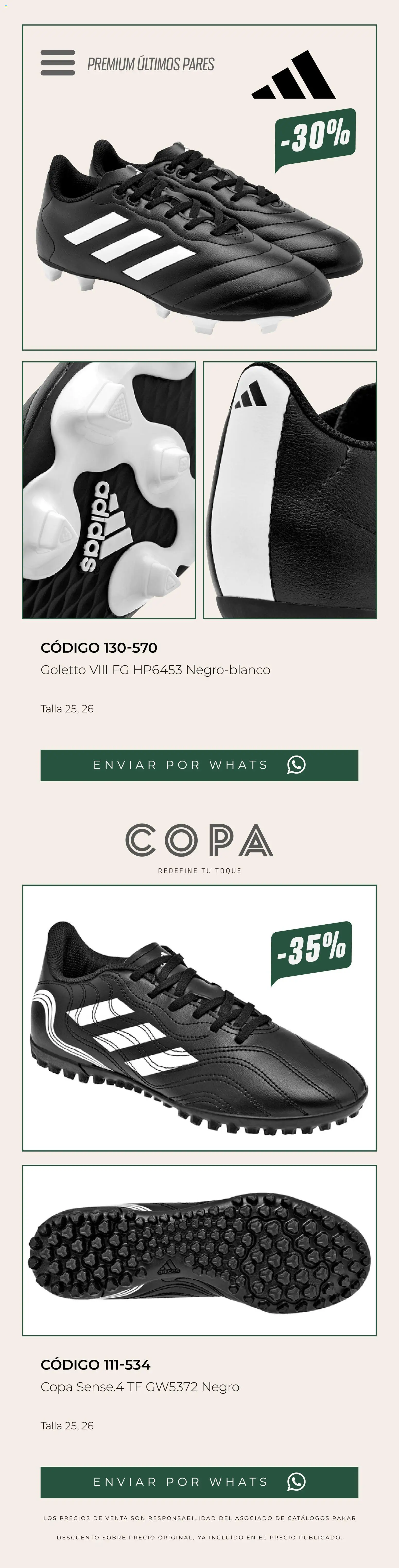 Nuevas ofertas de SC Pakar válidas en toda la República Mexicana desde el 13.03.2026. ¡Encuentra las mejores ofertas en SC Pakar catálogo Últimos pares premium ! | Página: 57 | Productos: Sobre