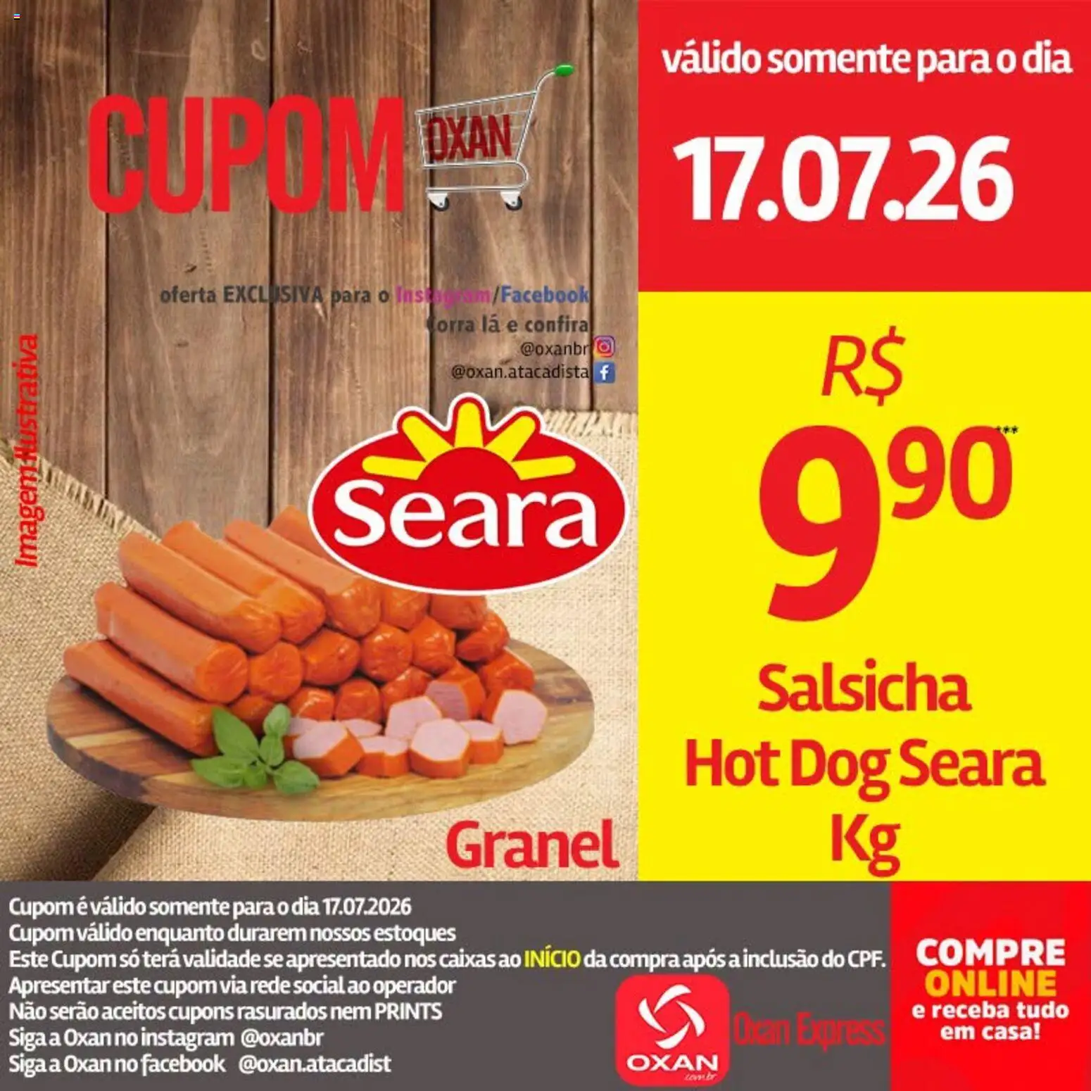 Oxan Atacadista Folheto - válido de 17/07/2026 | Página: 4 | Produtos: Salsicha