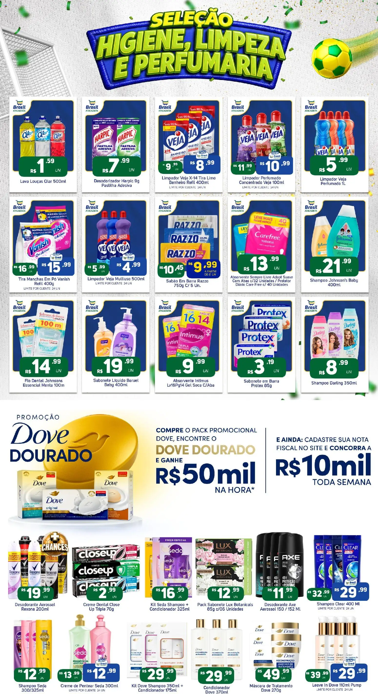 Brasil Atacadista Folheto - válido de 13/07/2026 | Página: 7 | Produtos: Condicionador, Dove, Vanish, Absorvente