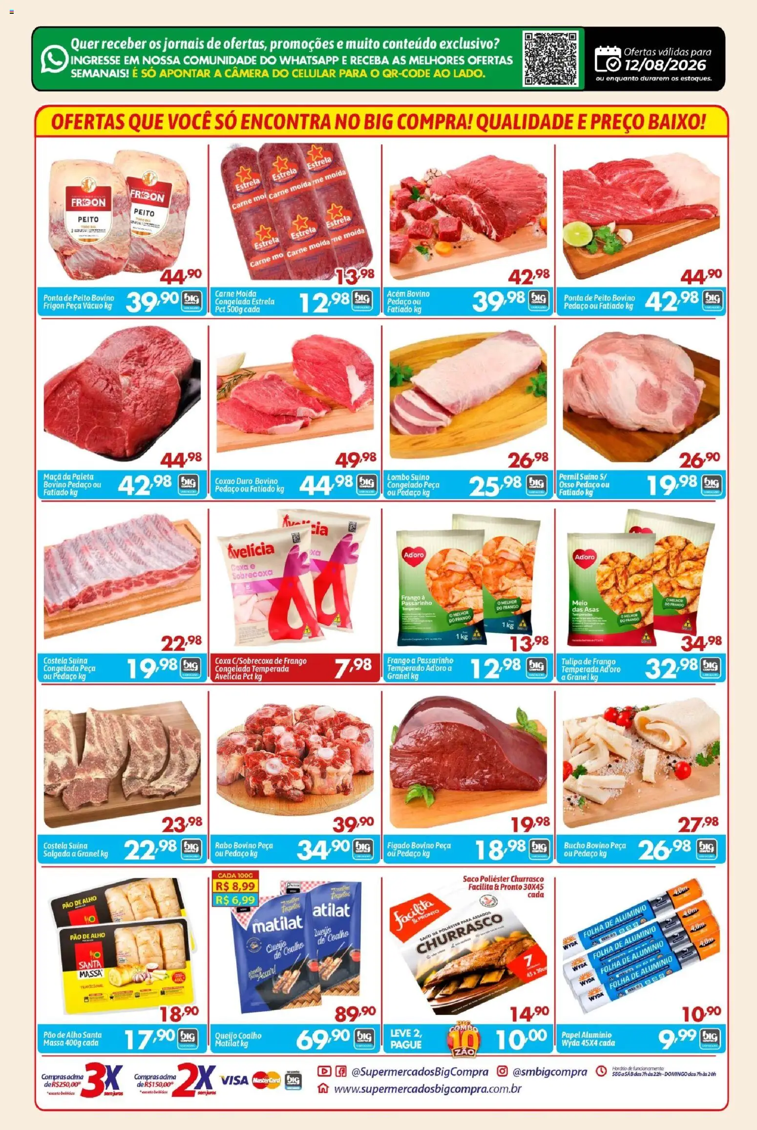 Big Compra Folheto - válido de 12/08/2026 | Página: 2 | Produtos: Alho, Coxão duro, Acém, Carne moída