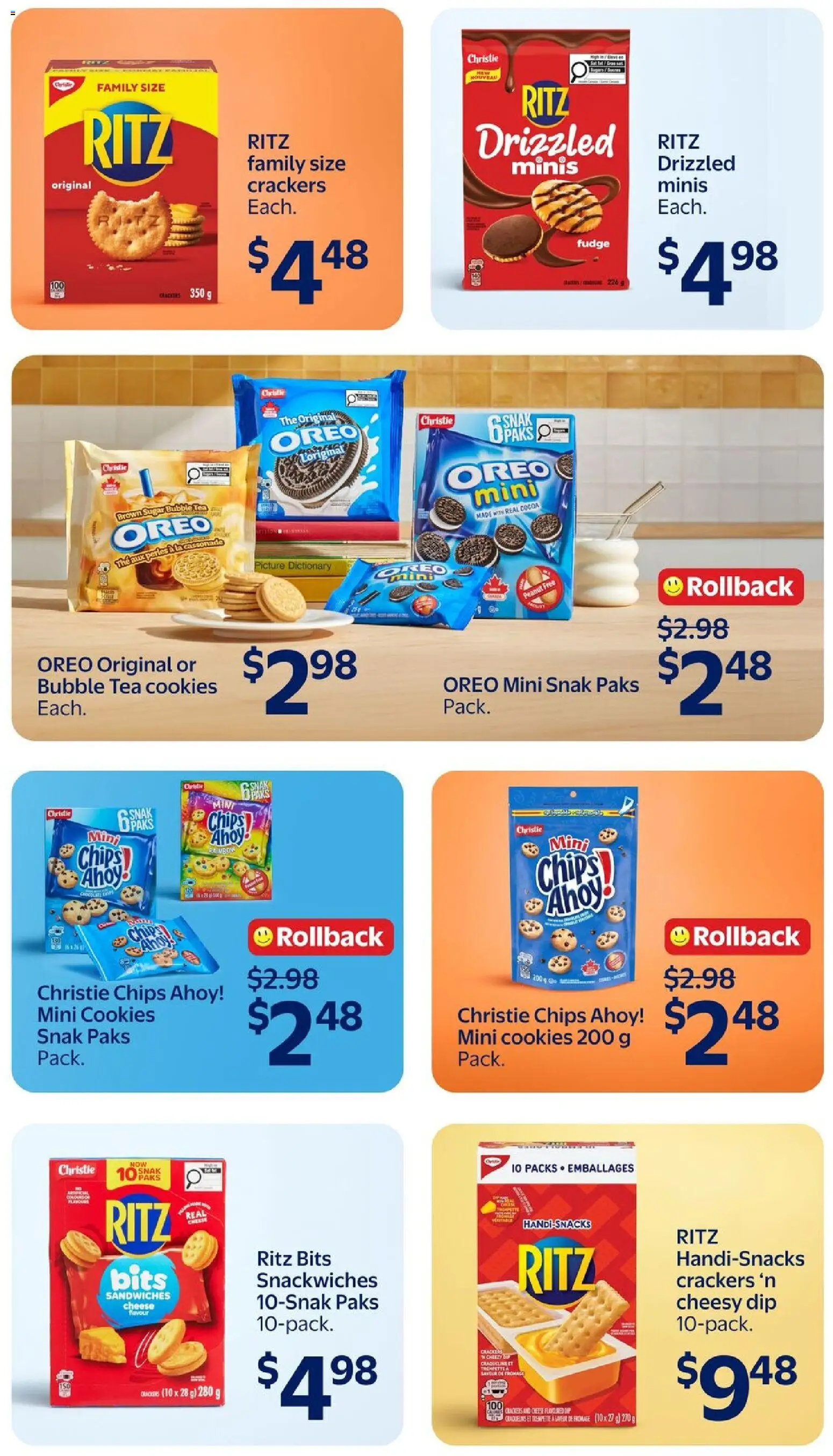 Walmart flyer valid from Aug 13, 2026 | Page: 24 | Products: Tea, Chips, Cookies, Sugar