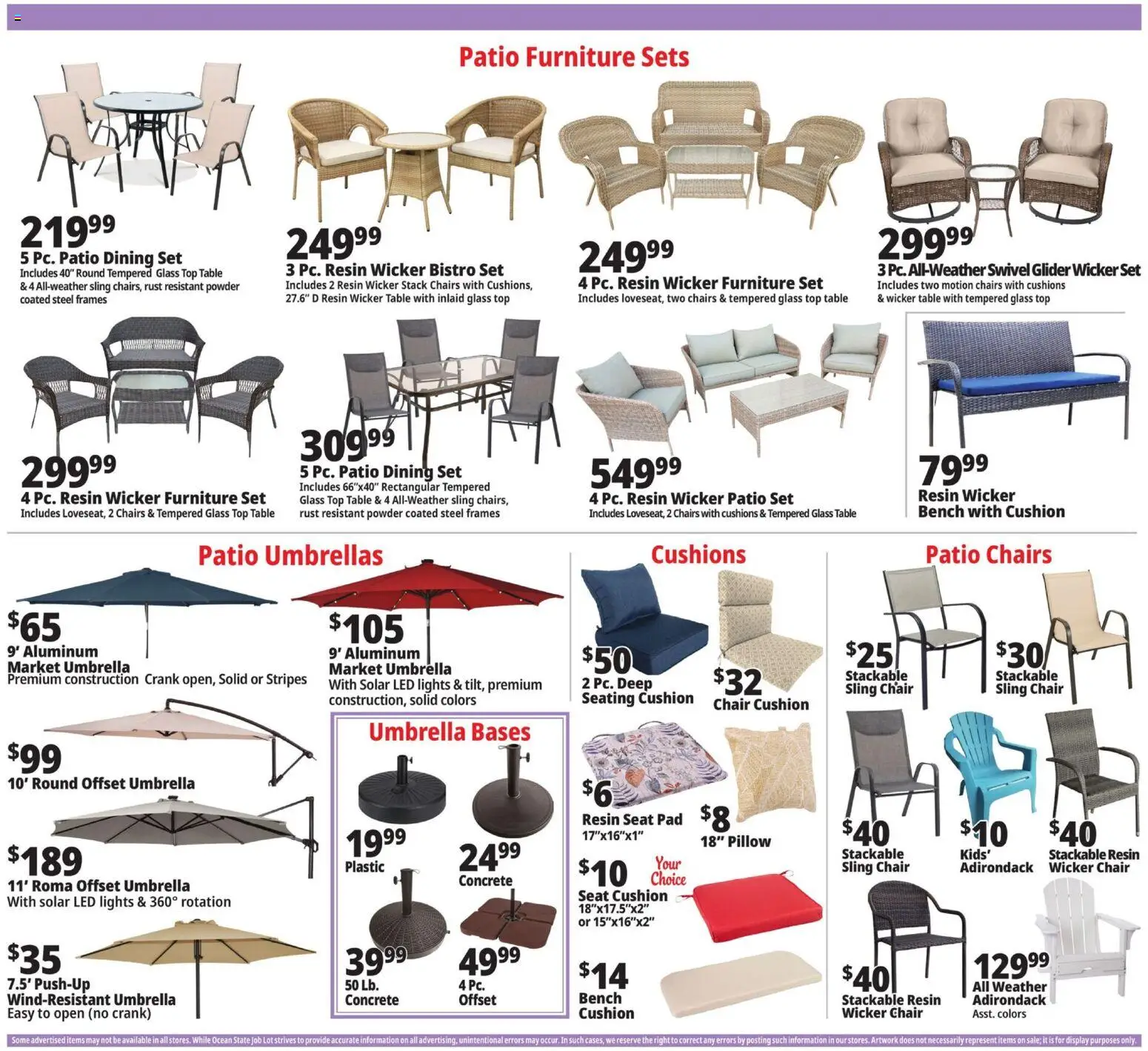 Ocean State Job Lot Weekly Ad - valid from 05.03.2026 | Page: 11 | Products: Pillow, Table, Cushion, Umbrella