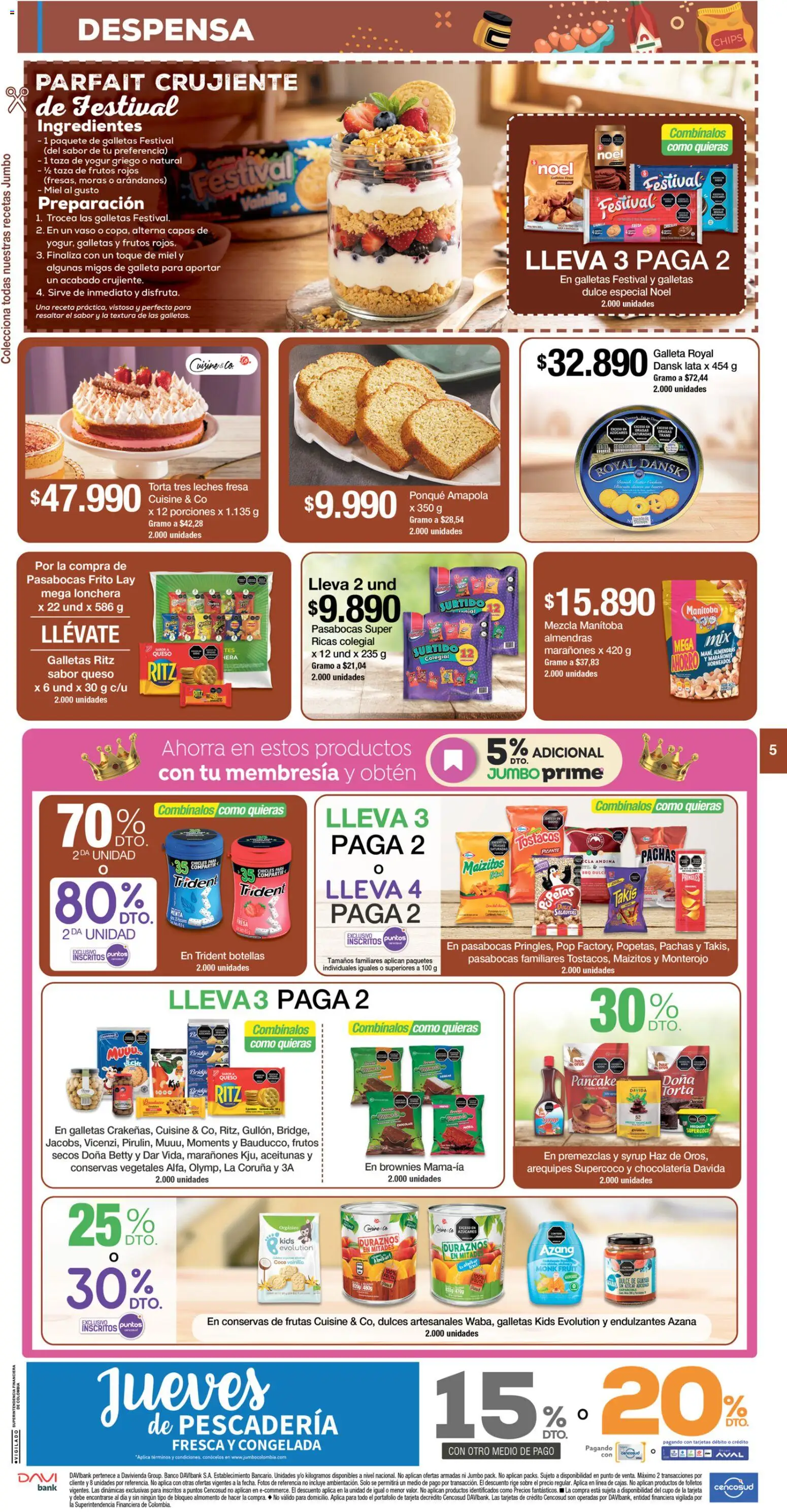 Jumbo revista - valida desde el 31/07/2026 | Página: 5 | Productos: Almendras, Lonchera, Ruana, Yogur