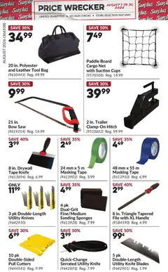 Preview of Princess Auto flyer - Price Wrecker from shop Princess Auto valid from Aug 1, 2026 | Page: 24 | Products: Trailer, Bag, Knives, Sponges