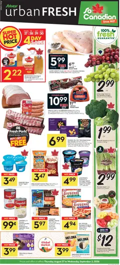 Preview of Sobeys weekly flyer / circulaire from shop Sobeys valid from Aug 27, 2026