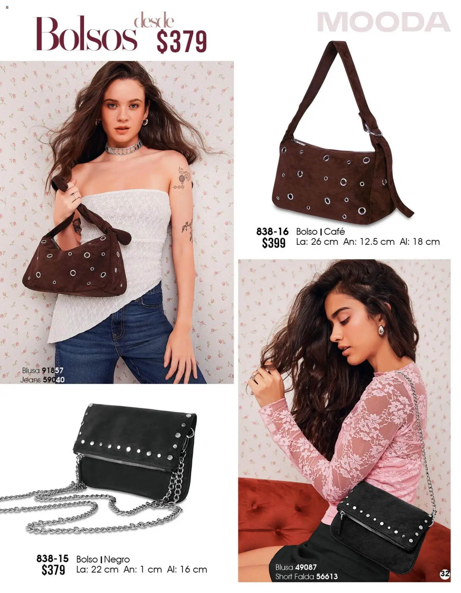 Nuevas ofertas de Cklass válidas en toda la República Mexicana desde el 11/09/2026. ¡Encuentra las mejores ofertas en Cklass catálogo Mooda Invierno! | Página: 33 | Productos: Blusa, Bolso, Falda, Short