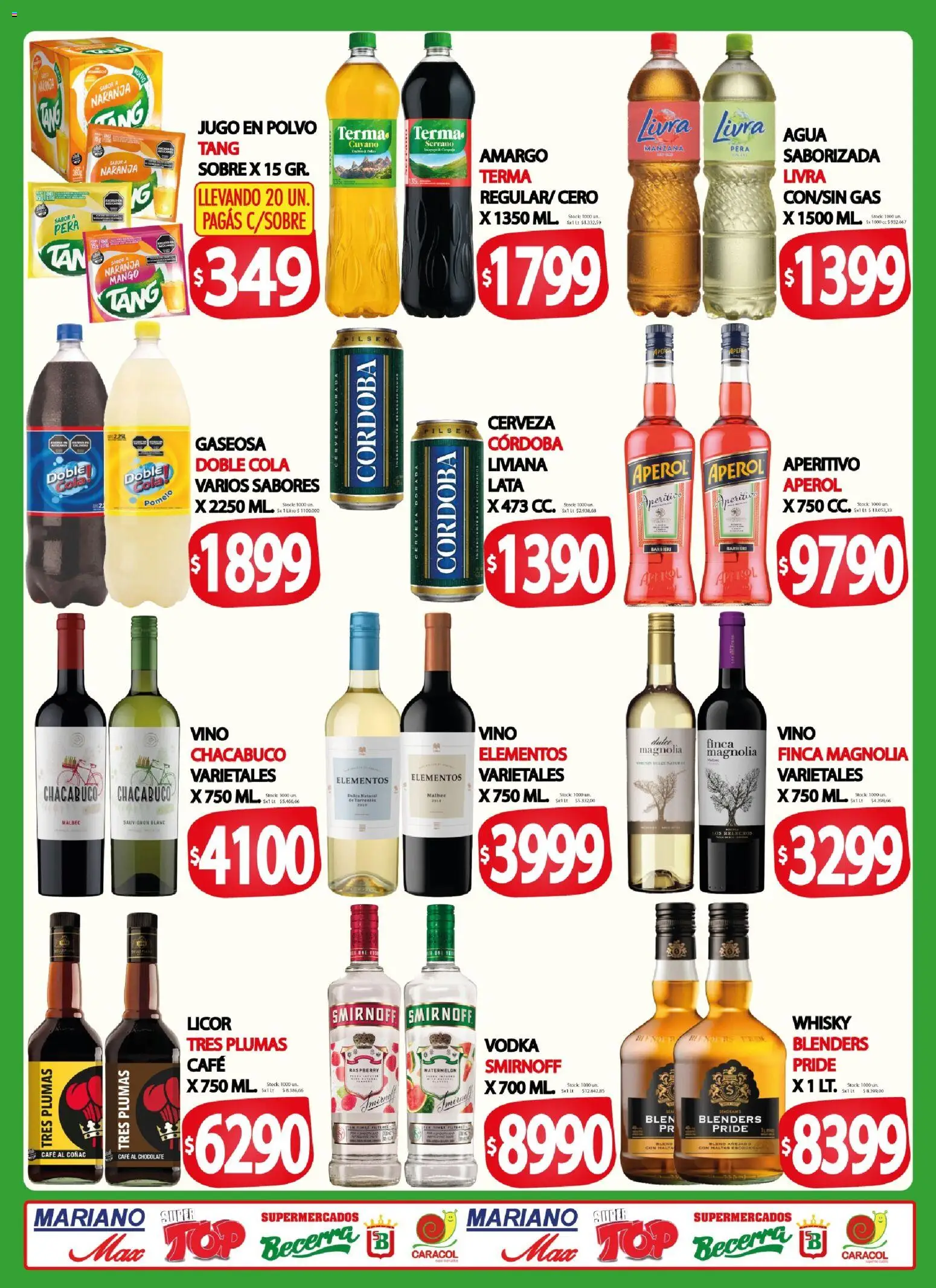 Mariano Max - Catálogo │ válido desde el 22/07/2026 | Página: 5 | Productos: Vodka, Gaseosa, Agua, Chocolate