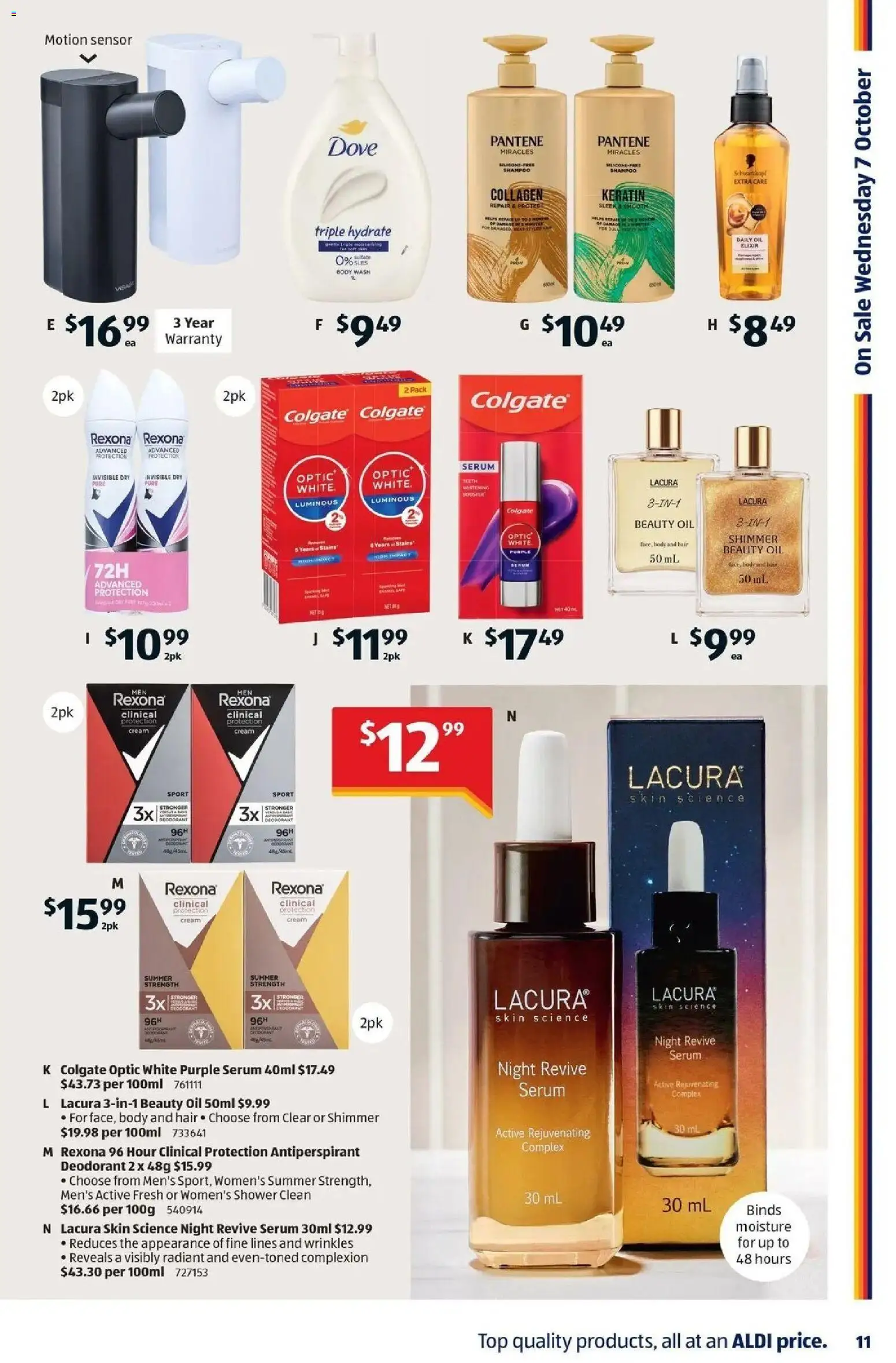 Aldi catalogue - valid from 07/10/2026 | Page: 11 | Products: Shower, Shampoo, Oil, Collagen