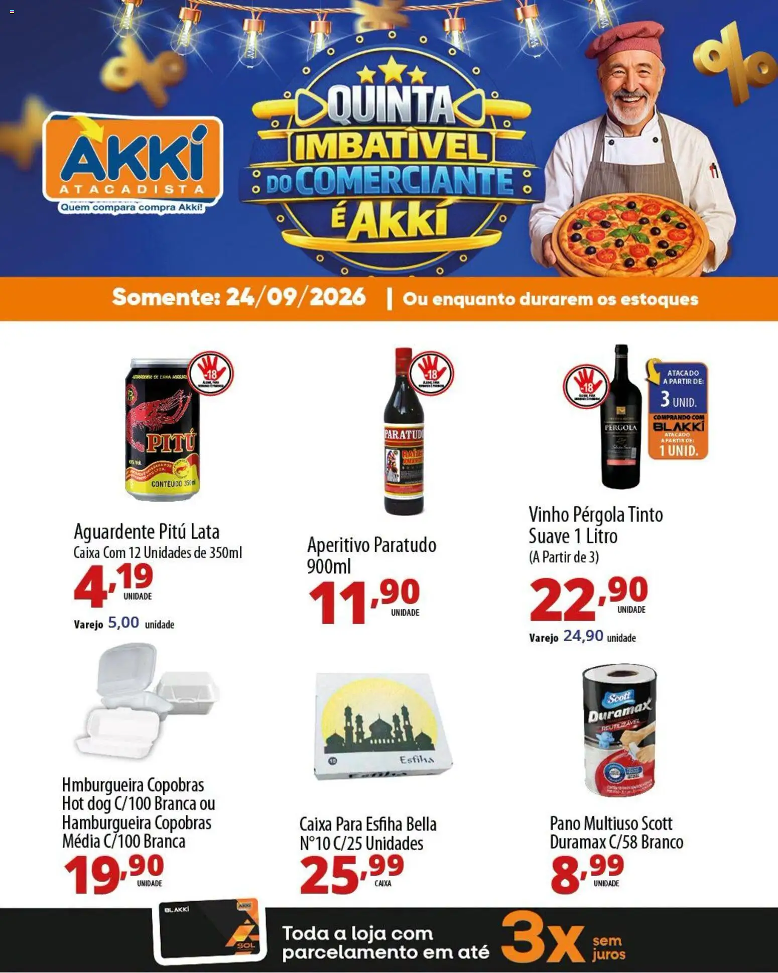 Akki Atacadista Folheto - válido de 24/09/2026 | Página: 4 | Produtos: Caixa, Vinho