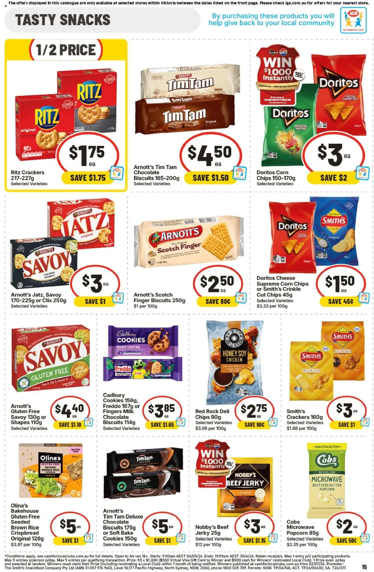 IGA catalogue - valid from 17.06.2026 | Page: 12 | Products: Crackers, Rice, Chips, Popcorn